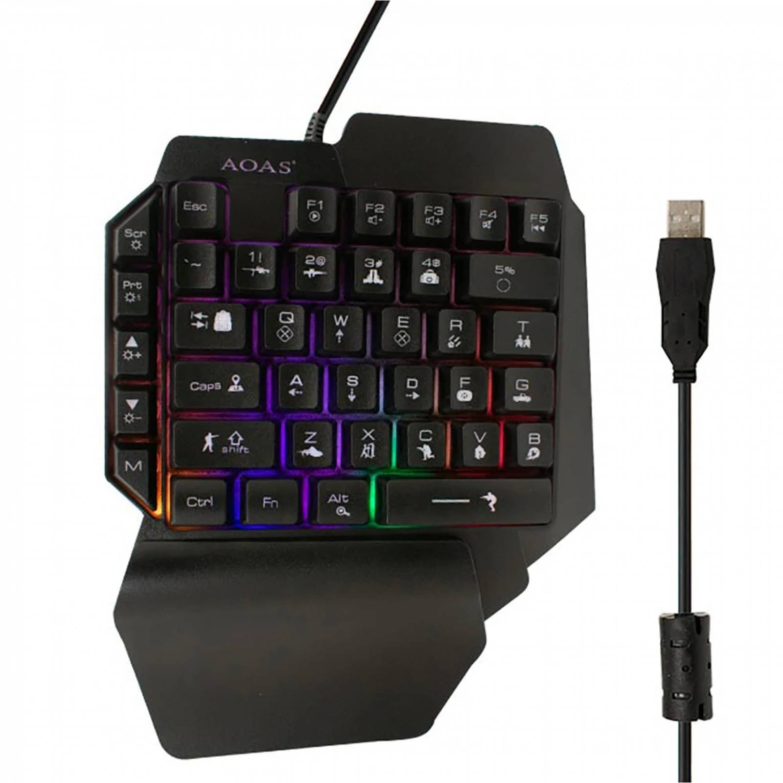 Kit Teclado Raton Gamer para celular, Buytiti M-1200, LED