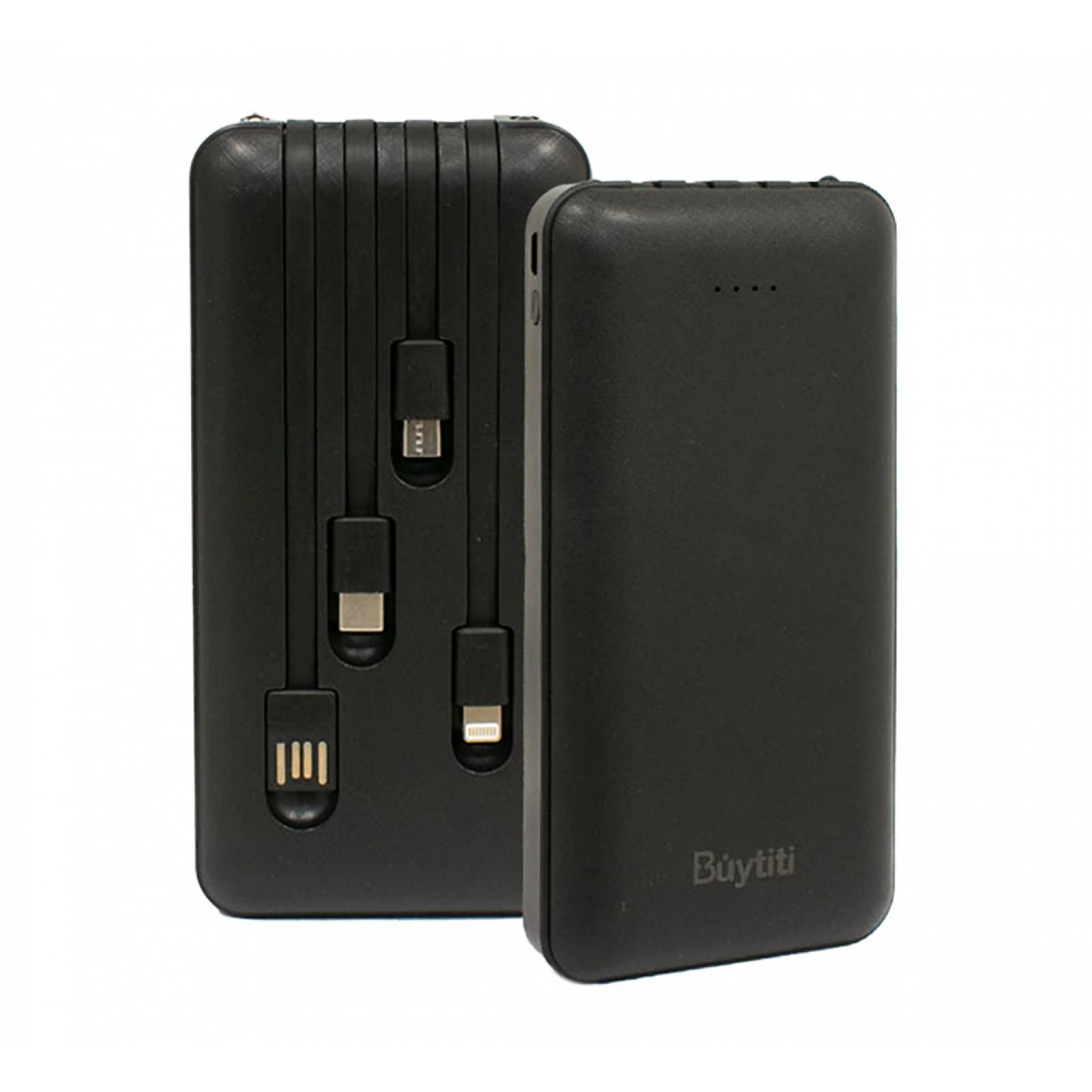 Powerbank 3 en 1 Buytiti PL-03, 10000 mAh, Cable V8, C & Lightning.