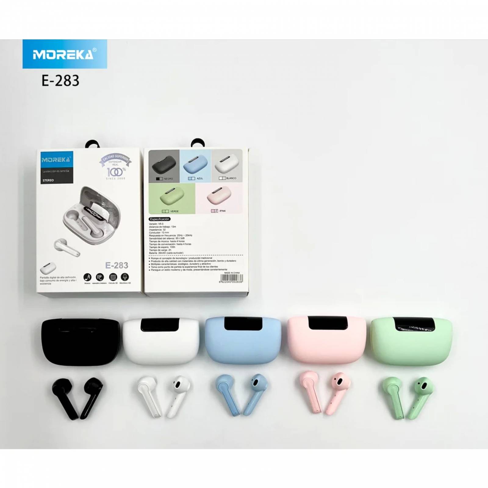 Audífonos Bluetooth 5.0, Moreka E283, TWS, Sport