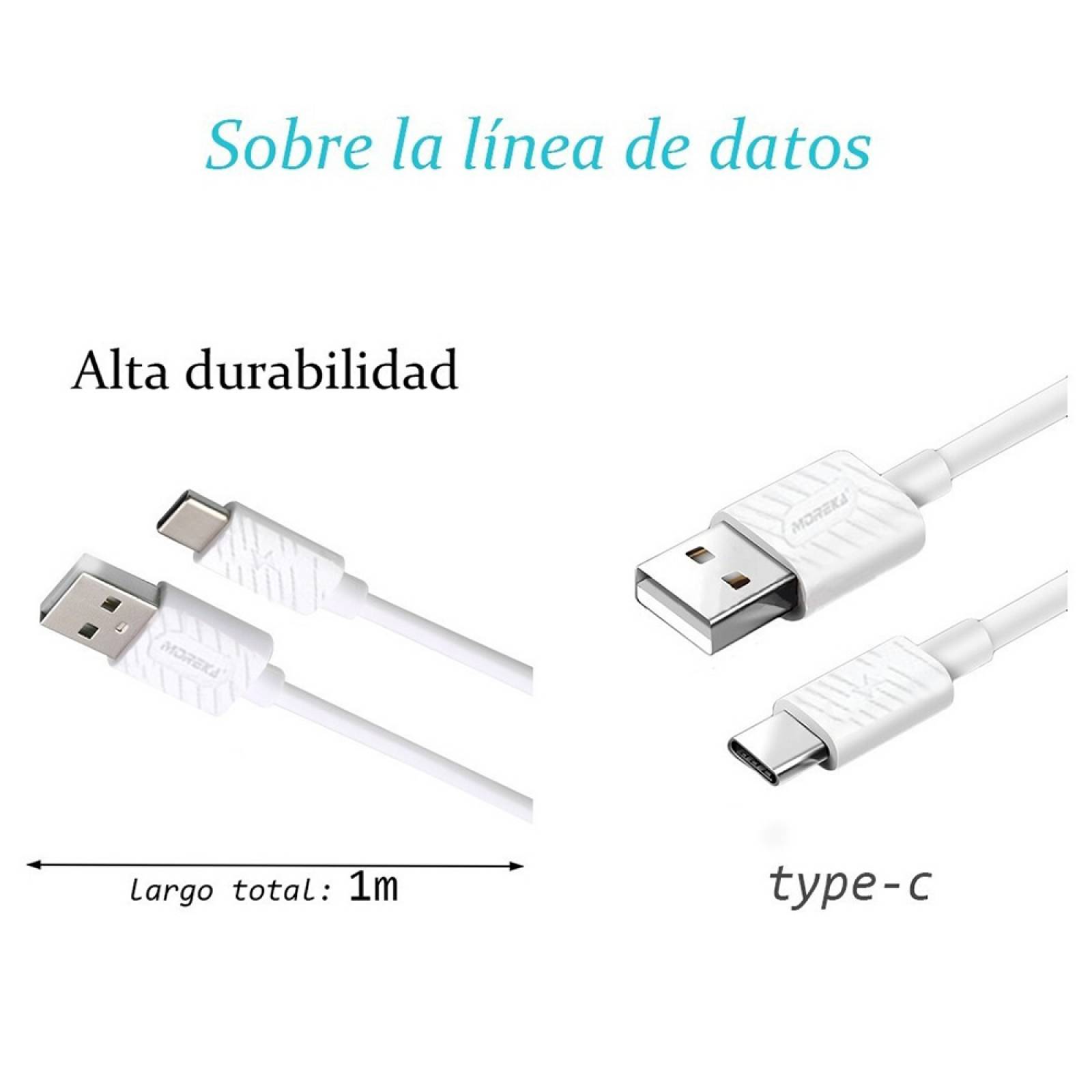 Cargador Moreka MR2611  2.0A Usb Cable Tipo C