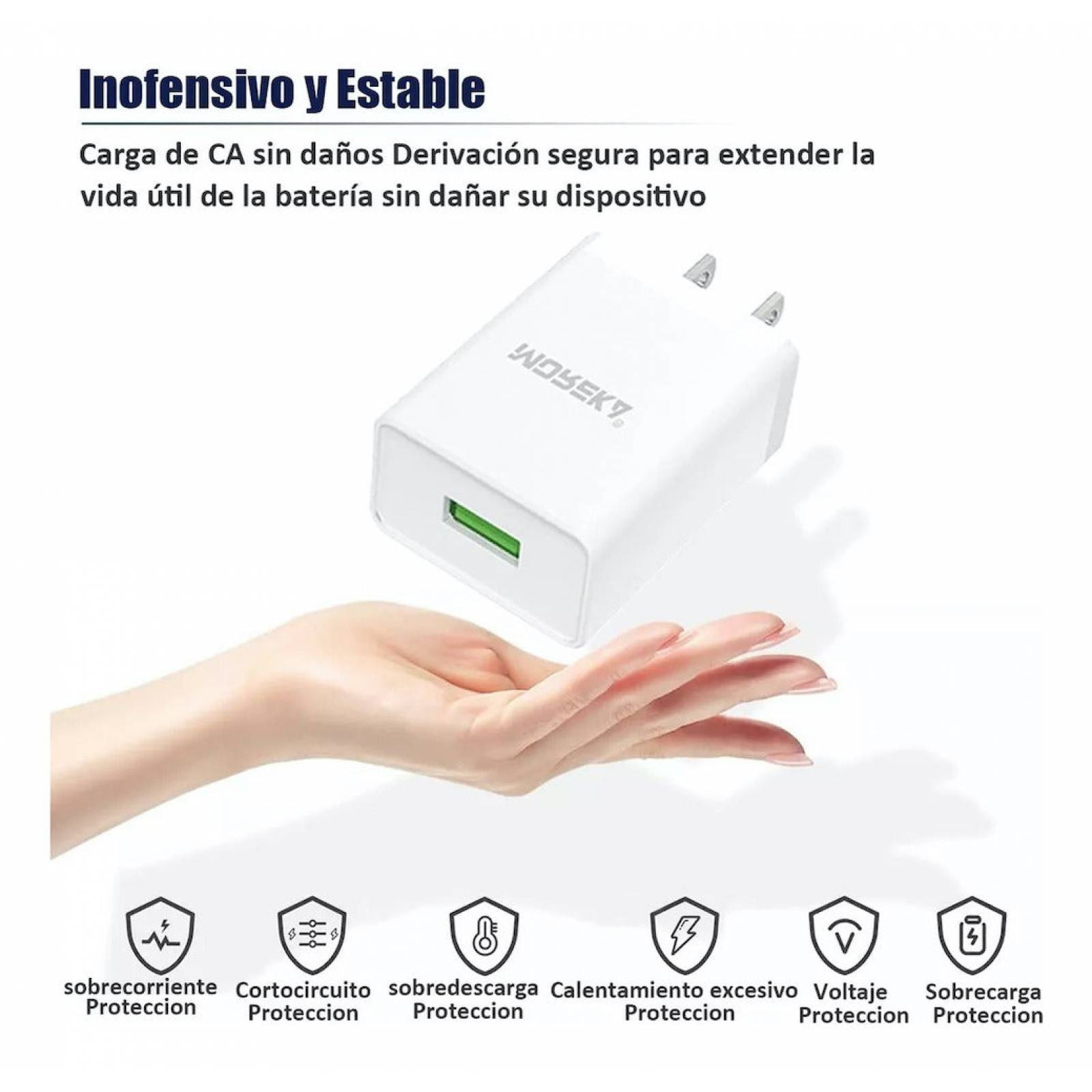 Cargador Tipo C Moreka MR2805 2.1A Incluye Cable