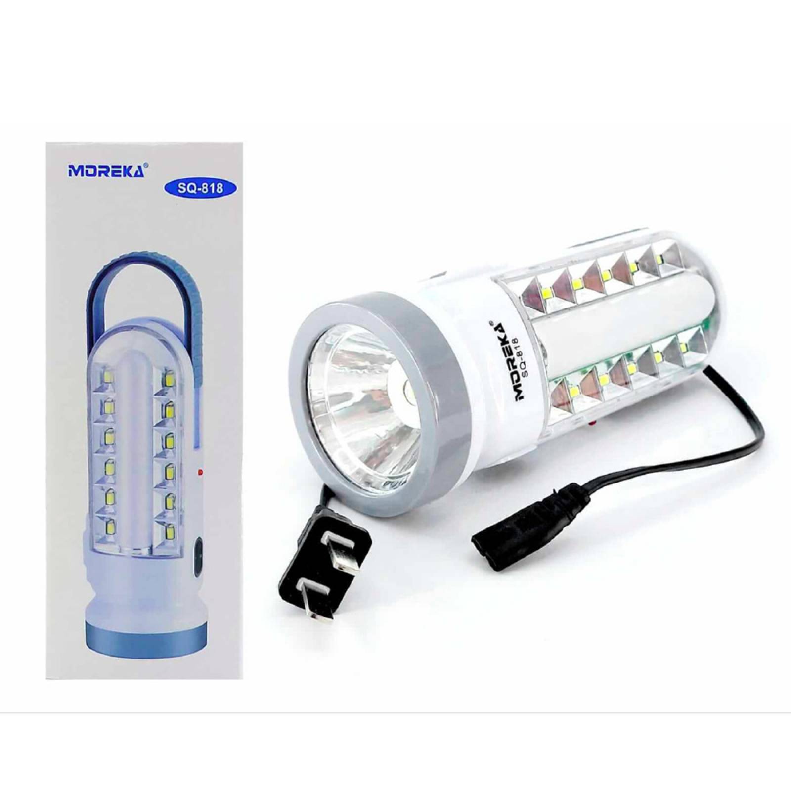Lámpara Emergencia Moreka SQ818, 5W, 8Hrs. 30 LEDS Recargable