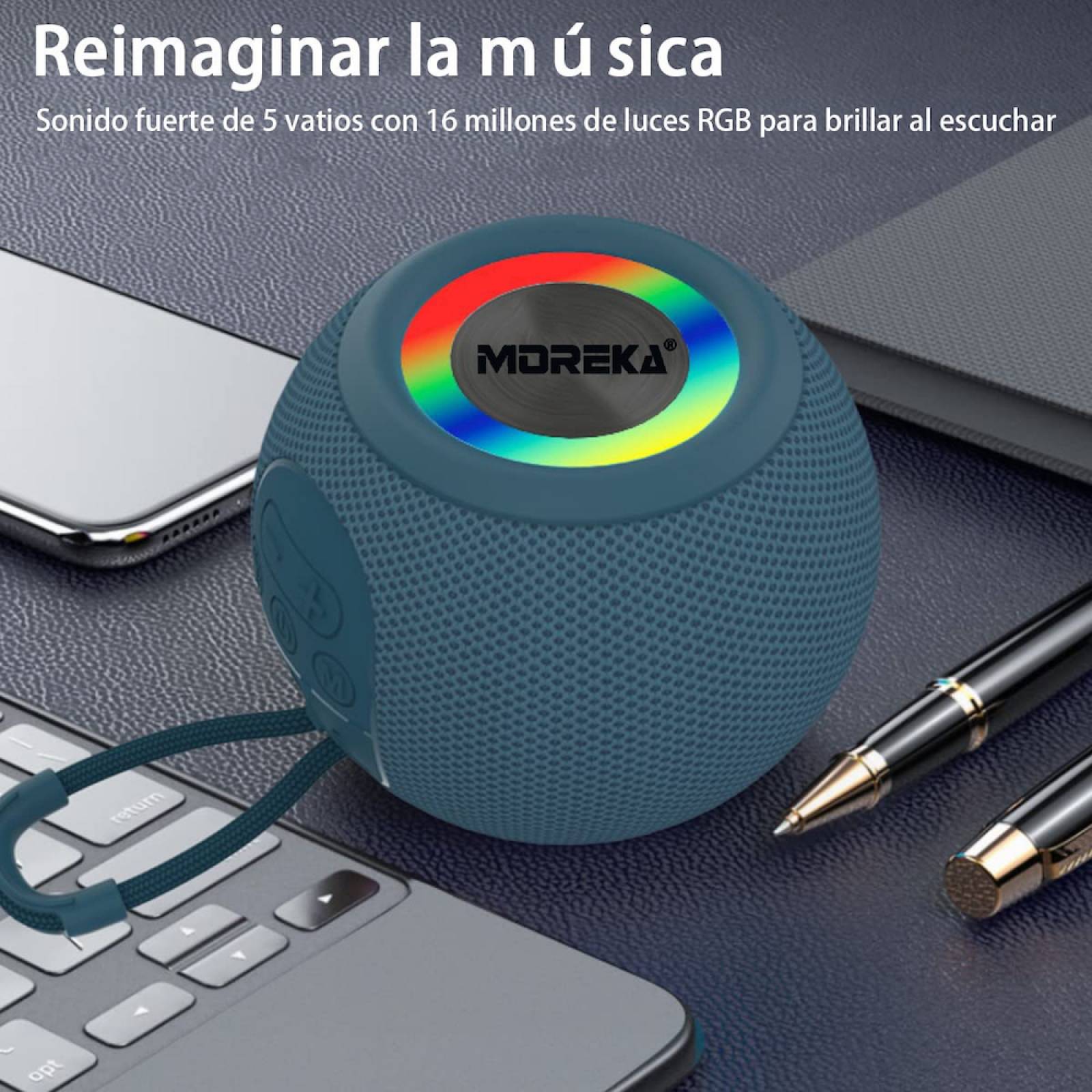 Bocina  Moreka M-337, Bluetooth, TF Card, Radio FM, USB
