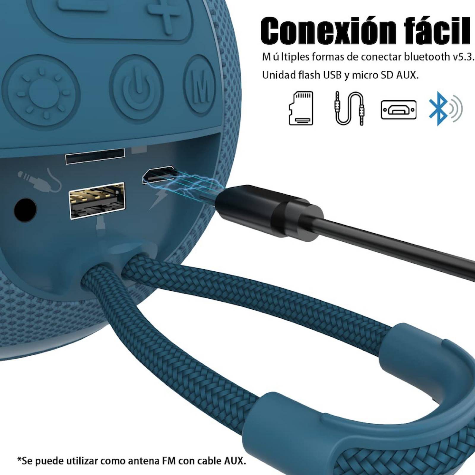 Bocina  Moreka M-337, Bluetooth, TF Card, Radio FM, USB