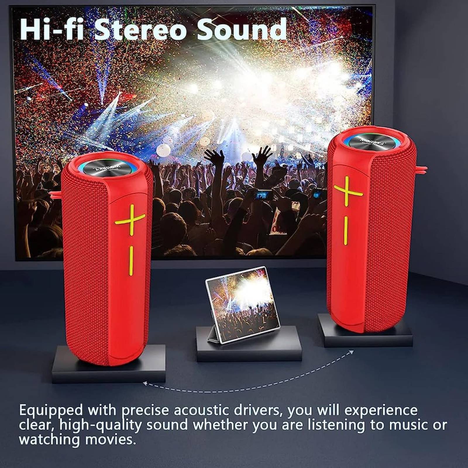 Bocina Bluetooth Moreka M-200 TF Card Radio FM Resistente al agua