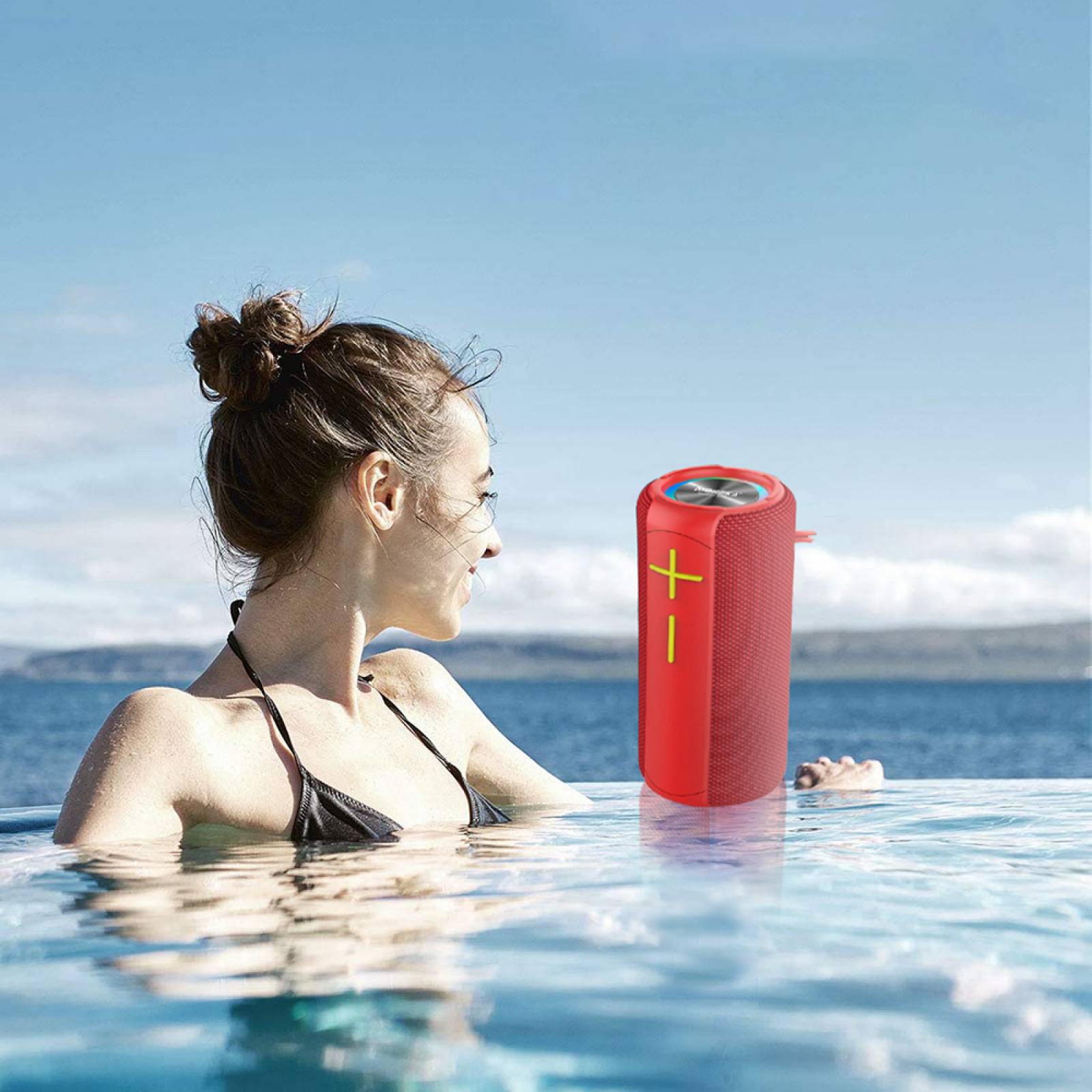 Bocina Bluetooth Moreka M-200 TF Card Radio FM Resistente al agua