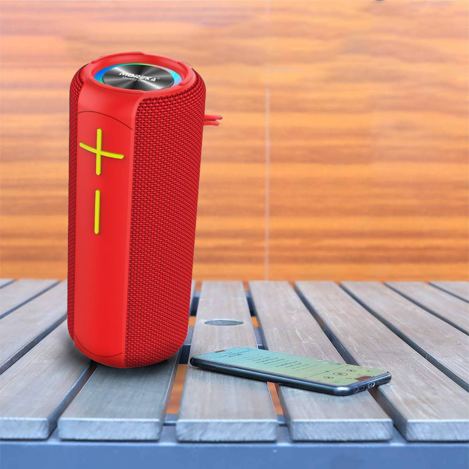 Bocina Bluetooth Moreka M-200 TF Card Radio FM Resistente al agua