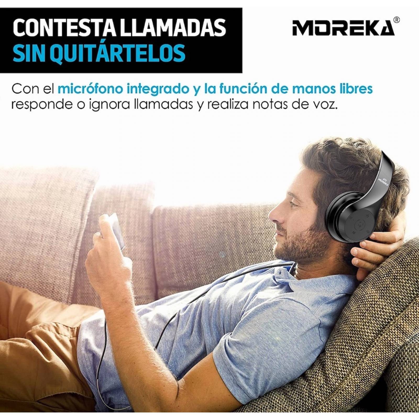 Audífonos Moreka St2 Inalámbricos  Diadema Bluetooth