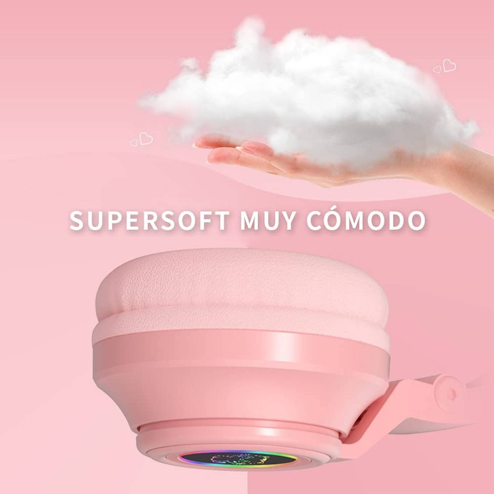 Audífonos Diadema Gato Bluetooth   BG-115 Inalámbrico Plegable