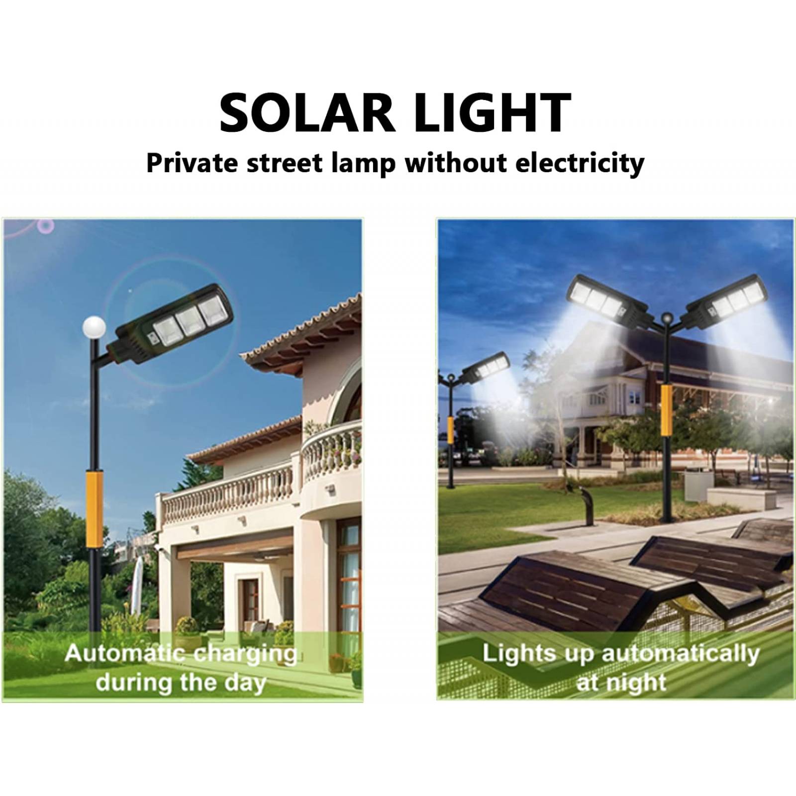 Luminaria Suburbana Alumbrado Publico Solar 200W con Sensor Movimiento GD-98200