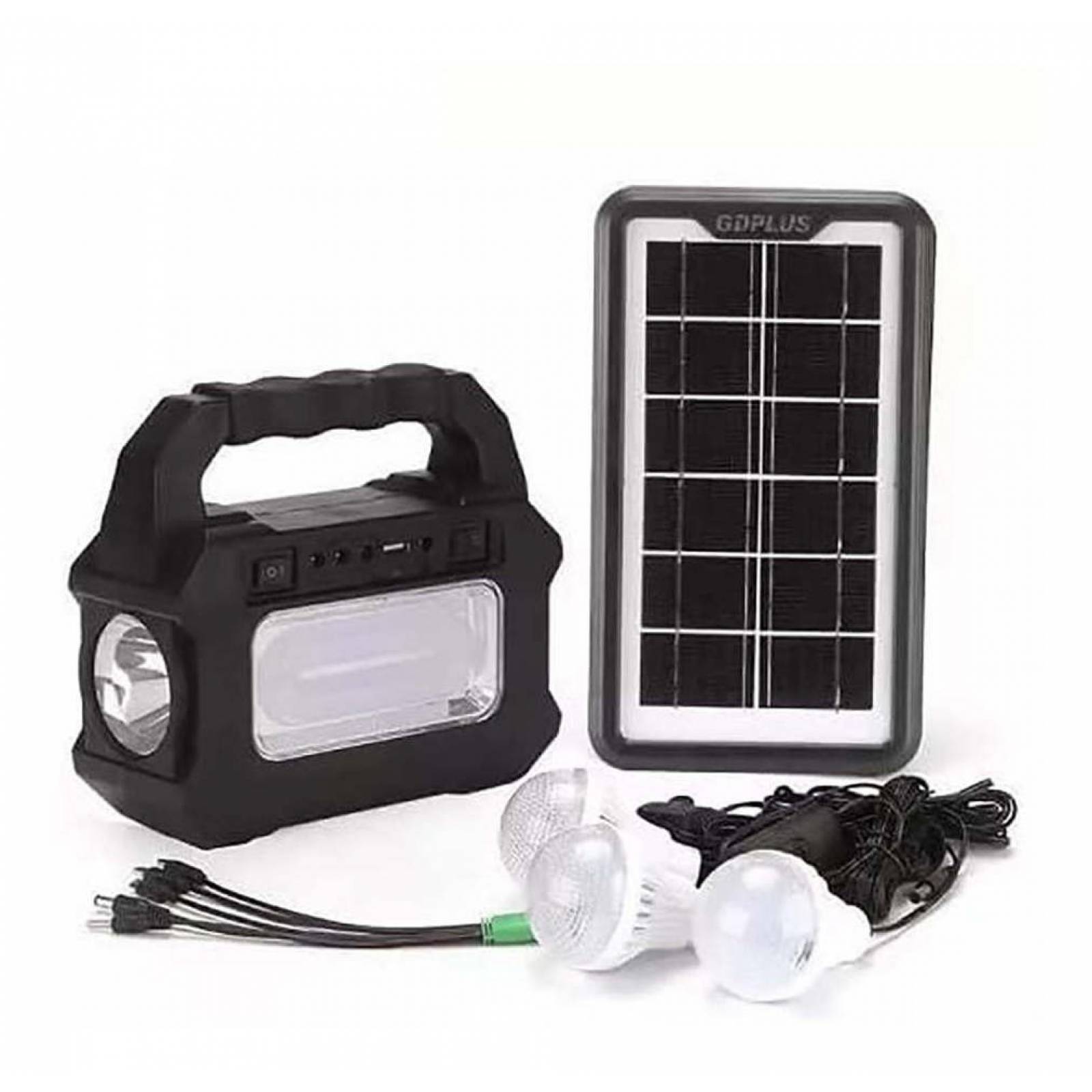 Mini Sistema Solar 3 Focos Linterna Power Bank MOR-8080