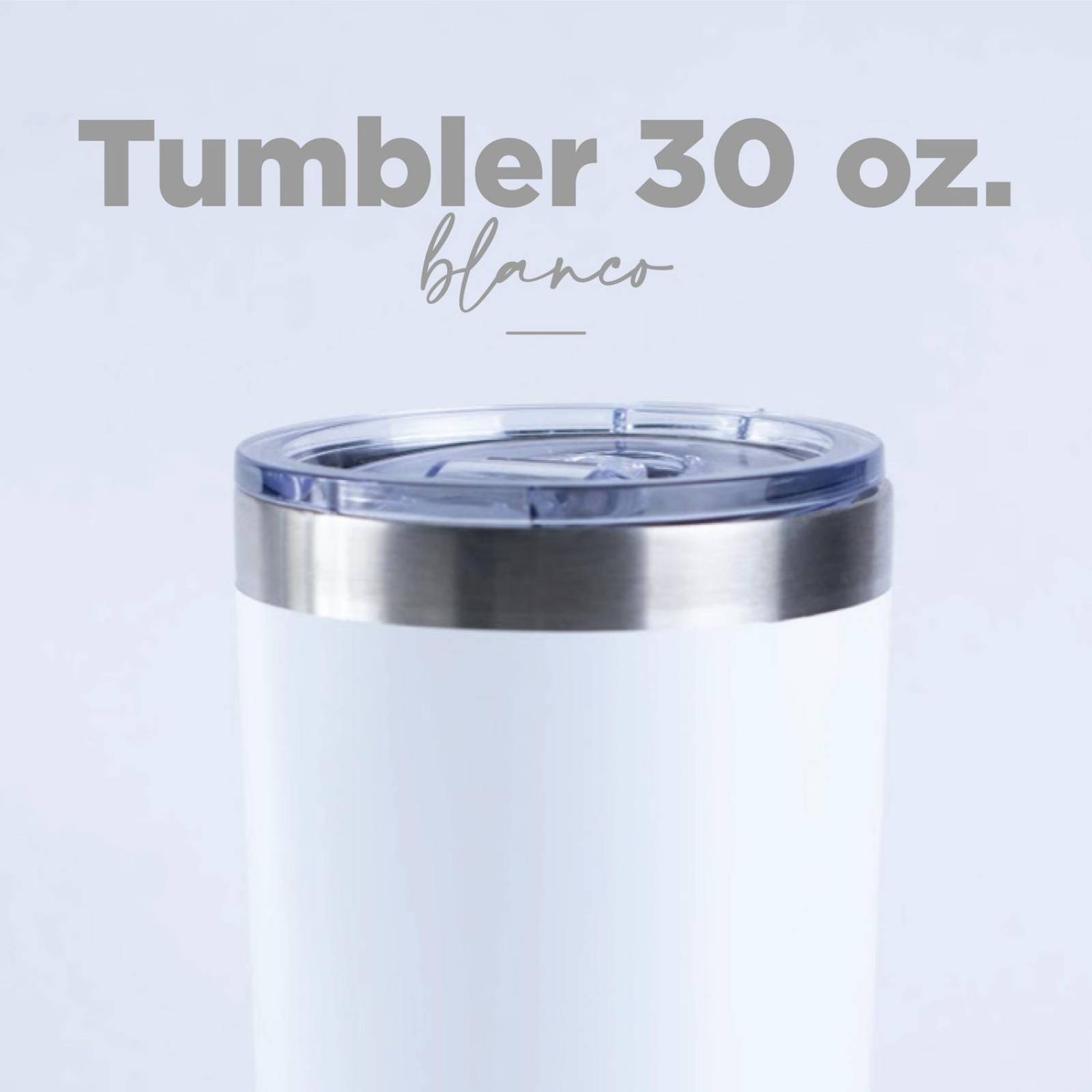 Vasos de Acero Inoxidable - Termo Tumbler 30 Oz | Mantiene Temp 8 a 24hs| Super resistente. 30oz - 900ml Blanco