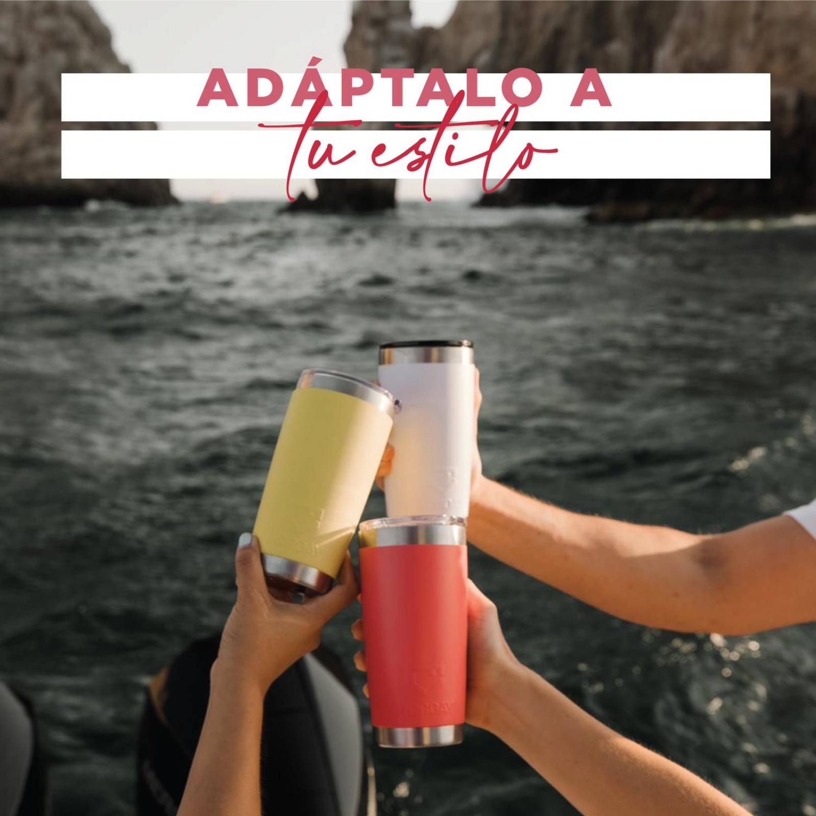 Vasos de Acero Inoxidable - Termo Tumbler | Vaso Termico 20 Oz | Mantiene Temp hasta 24hs. Rojo 20oz - 600ml