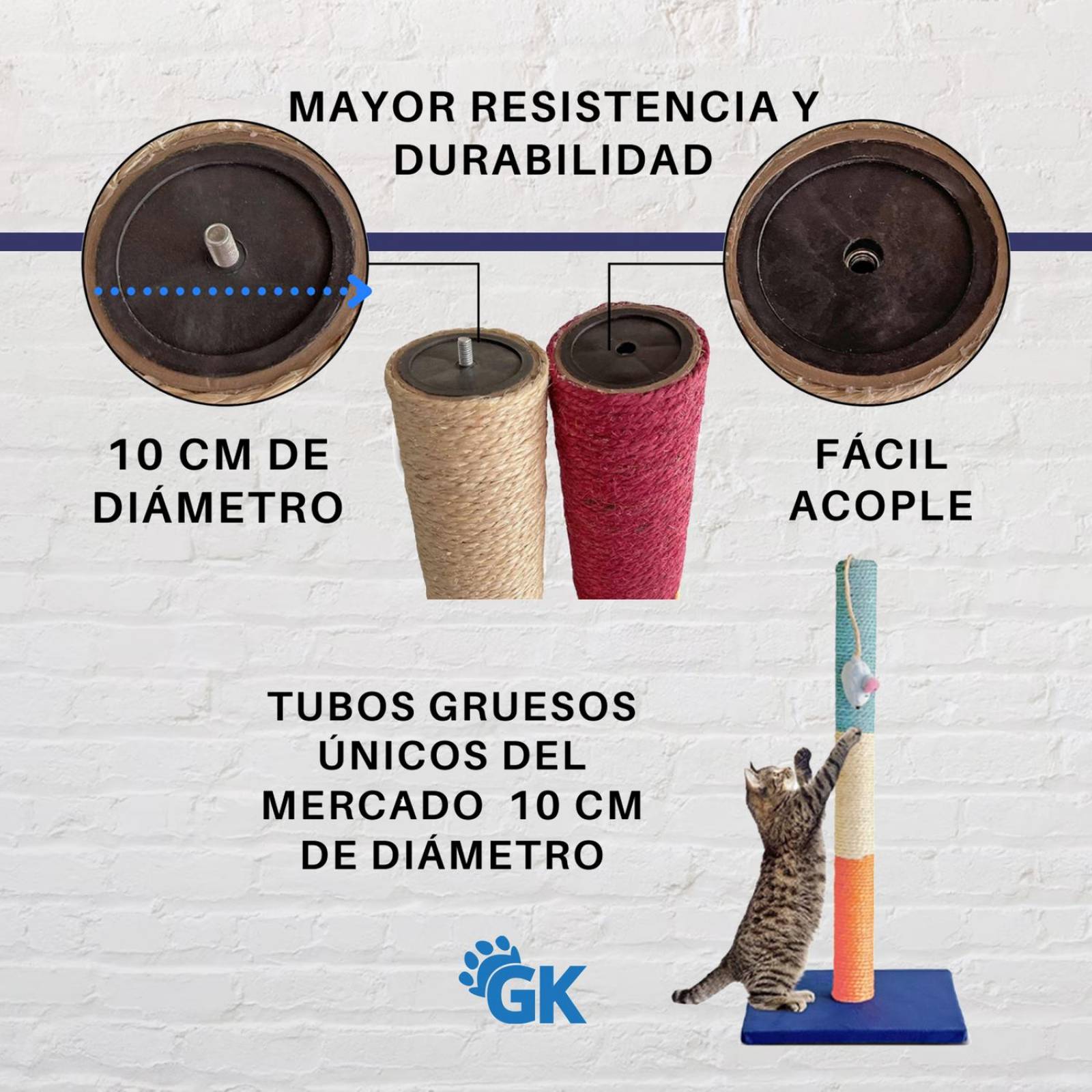 Golden King | Rascador para Gatos 1 Metro de Alto Juguetes para Gatos | Centro de Entretenimiento Torre para Gato 