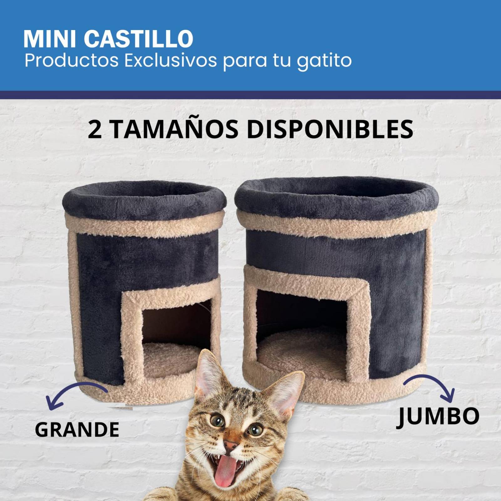 Golden King | Rascador para Gatos 47 cm de Alto Juguetes para Gatos y Cama para Gato | Centro de Entretenimiento de 2 