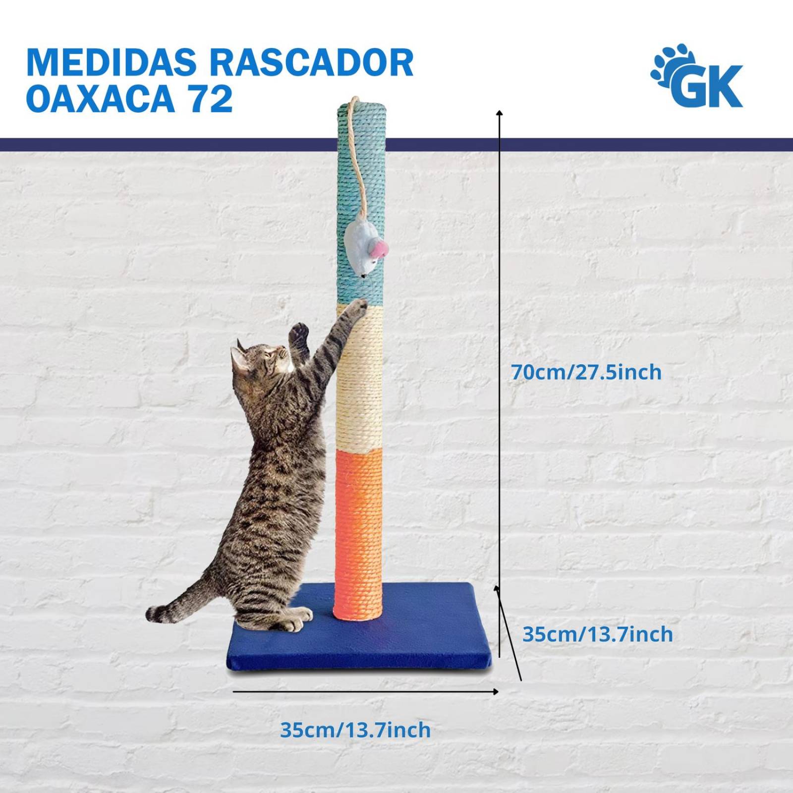 Golden King | Poste Rascador para Gatos 72 cm de Alto Juguetes y accesorios para Gatos. 