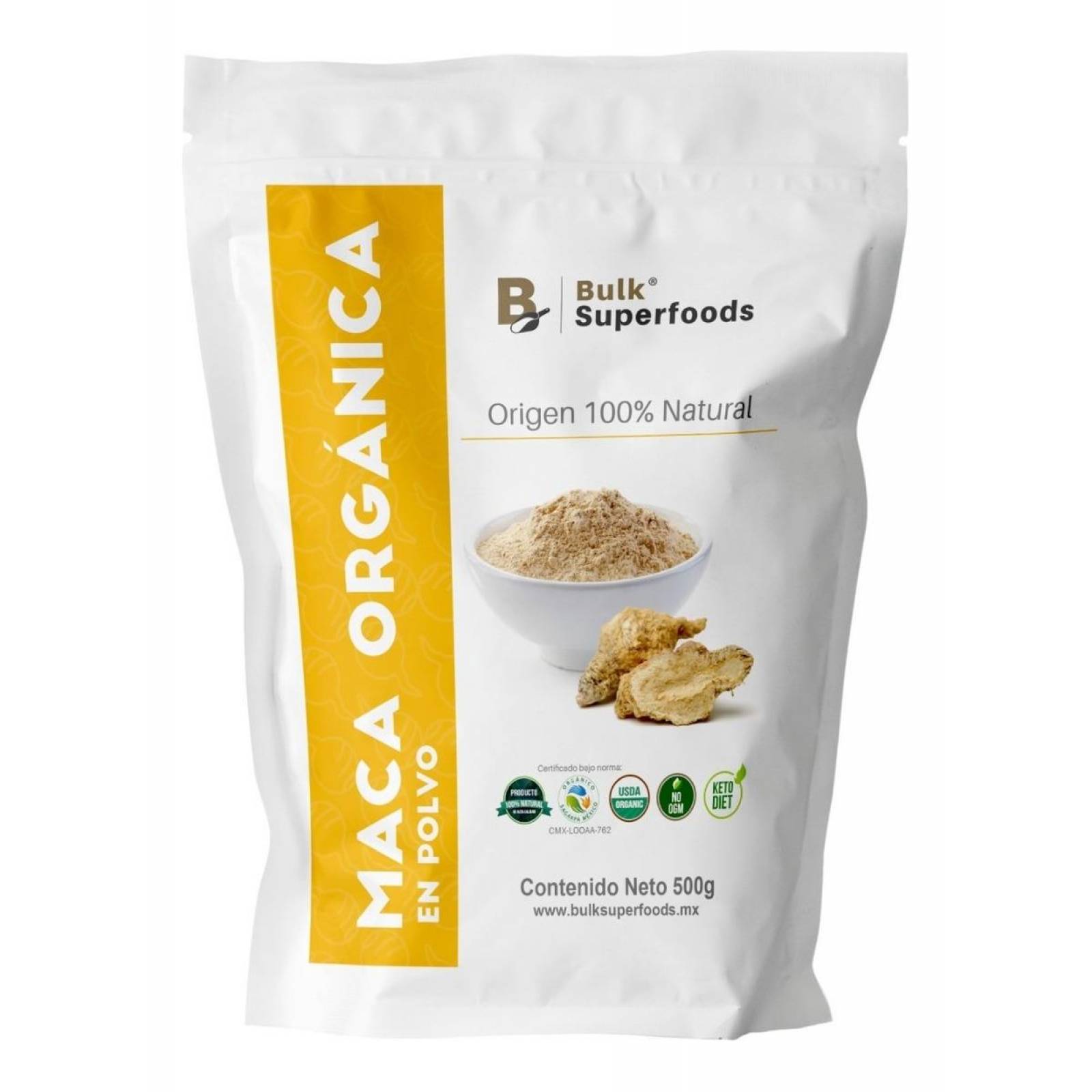 Maca Orgánica|Maca Amarilla en Polvo |500g| Maca Peruana 100% Natural Orgánico| Organic Maca Powder 