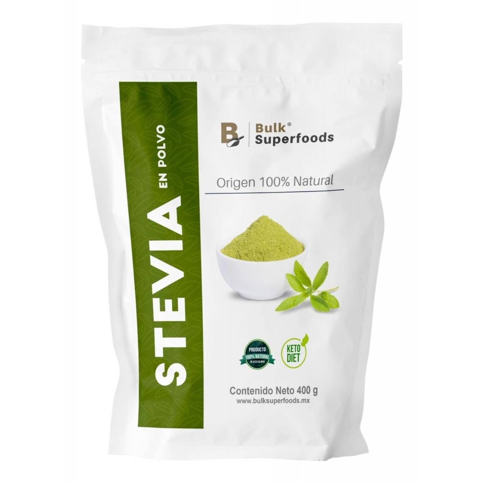 Stevia en Polvo 400g Endulzante Natural Stevia Powder. 