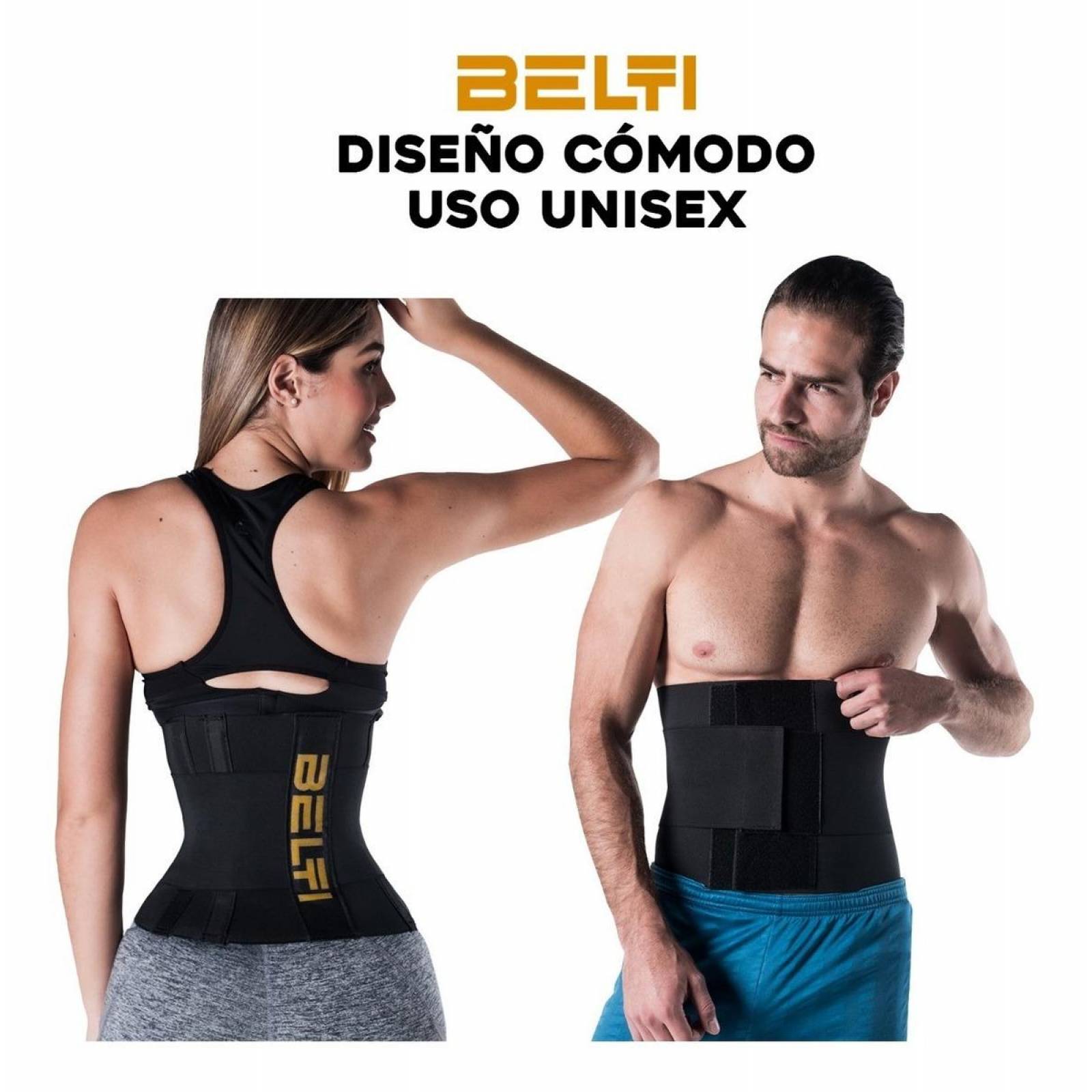 Faja Deportiva | Unisex Color Negro Soporte Lumbar | BELTI XS
