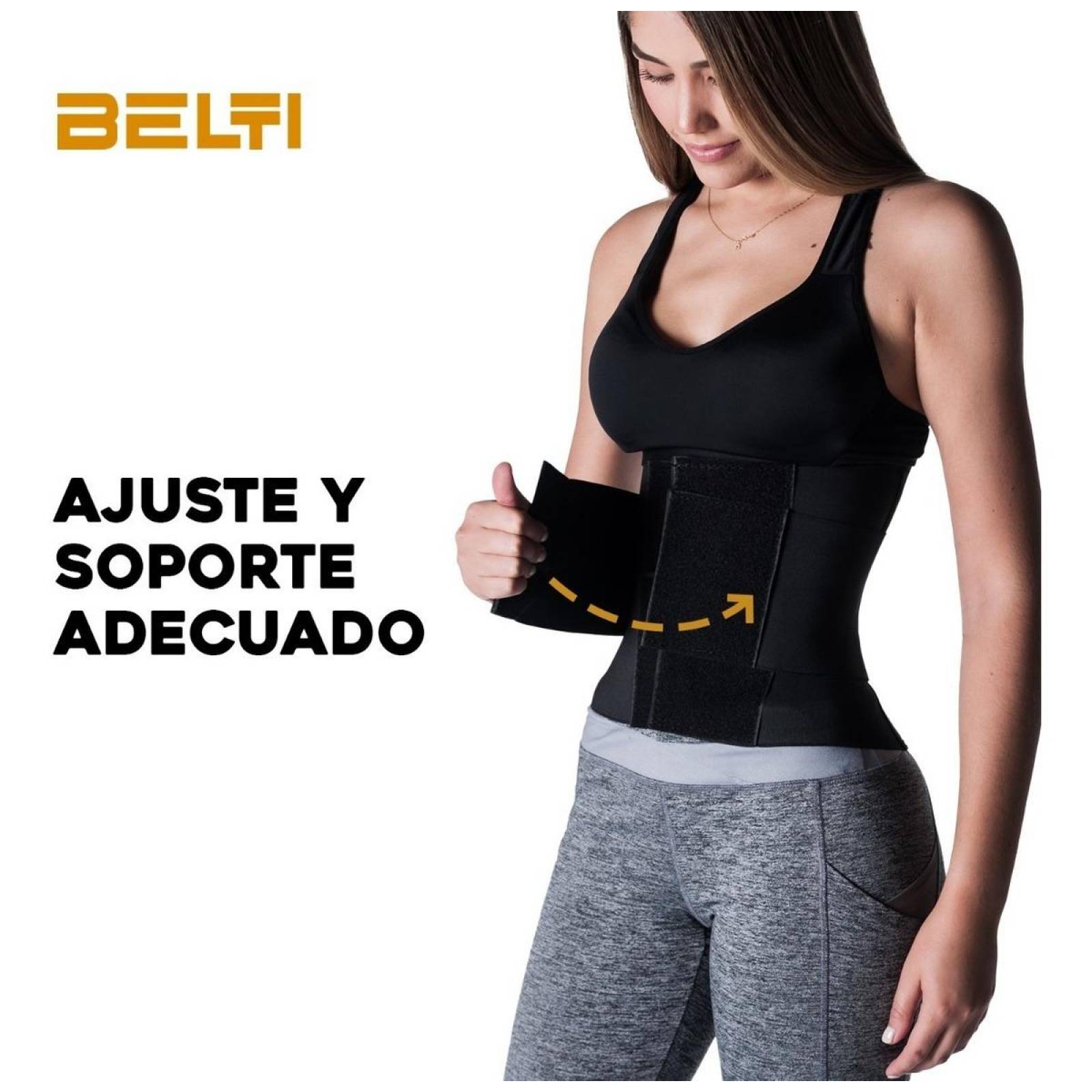 Faja Deportiva | Unisex Color Negro Soporte Lumbar | BELTI XS