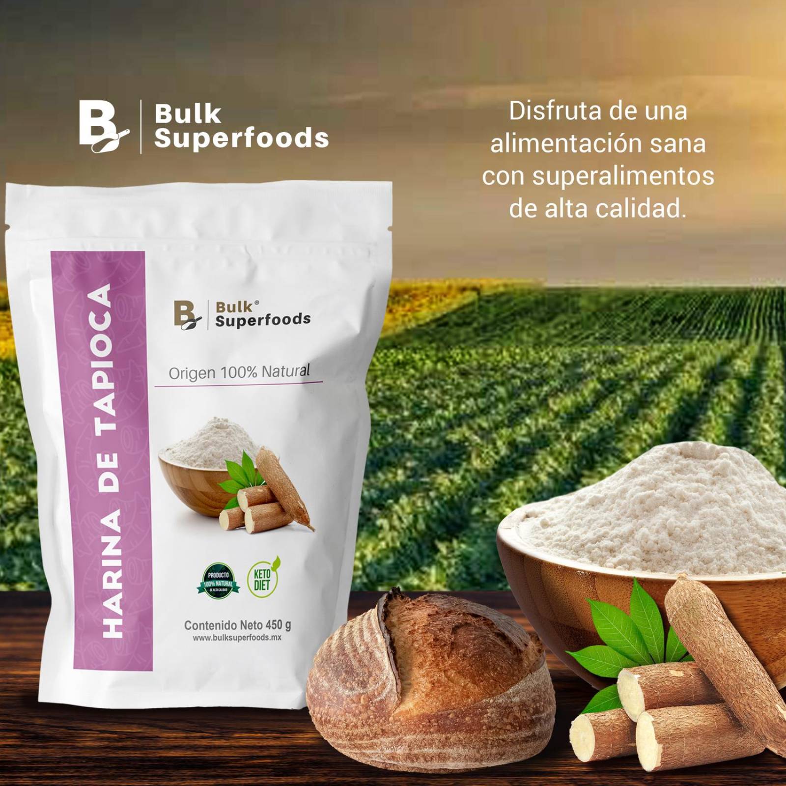 Harina De Tapioca | Bulk Superfoods | 450g | 100% Natural 
