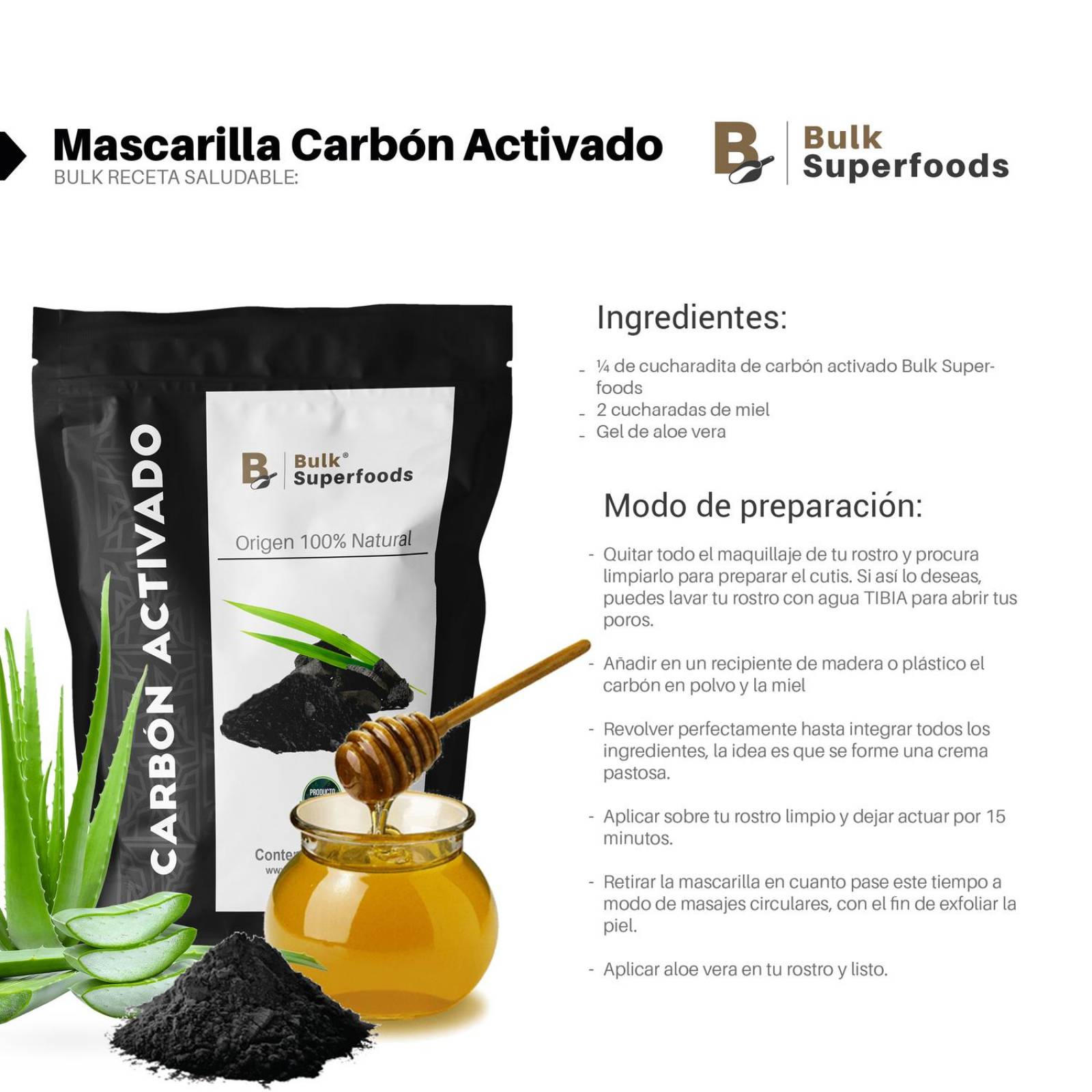 Carbón Activado En Polvo | Bulk Superfoods | 100% Natural 