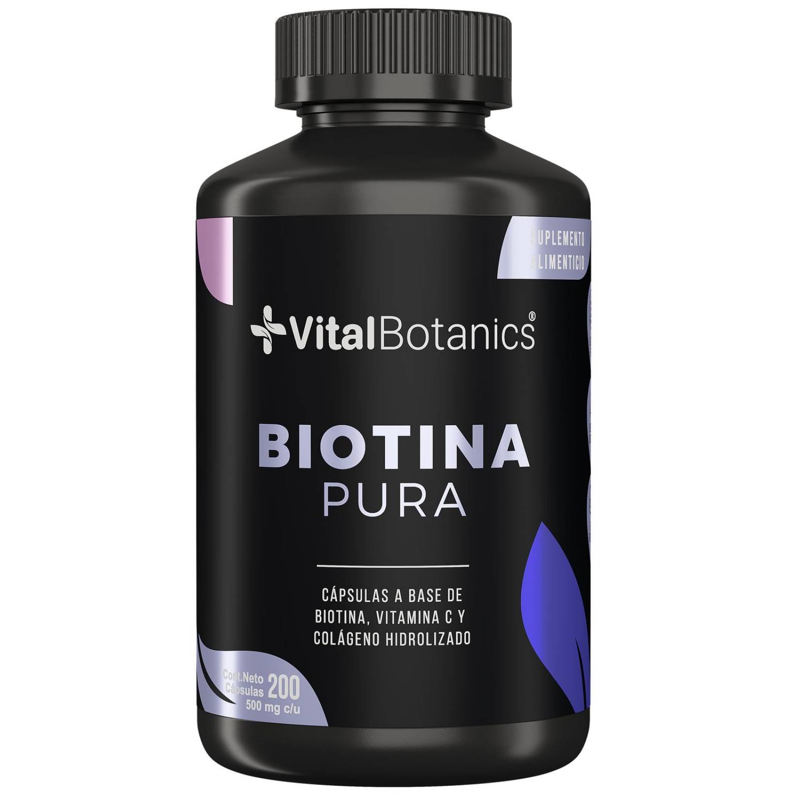 Biotina Pura + Colágeno Hidrolizado 200 Caps | Vitalbotanics 