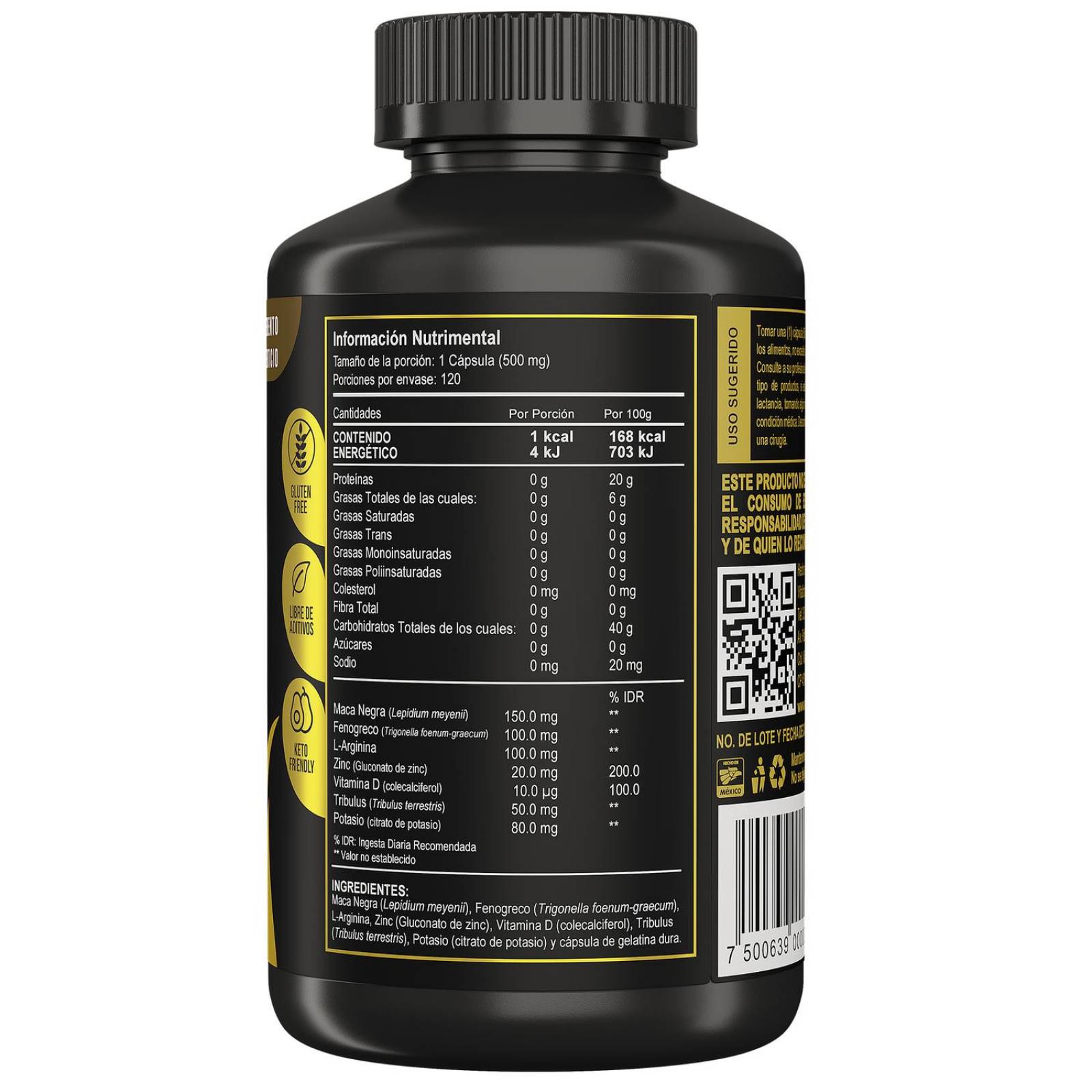 Precursor Testo Gold Con Maca 120 Capsulas | Vitalbotanics 