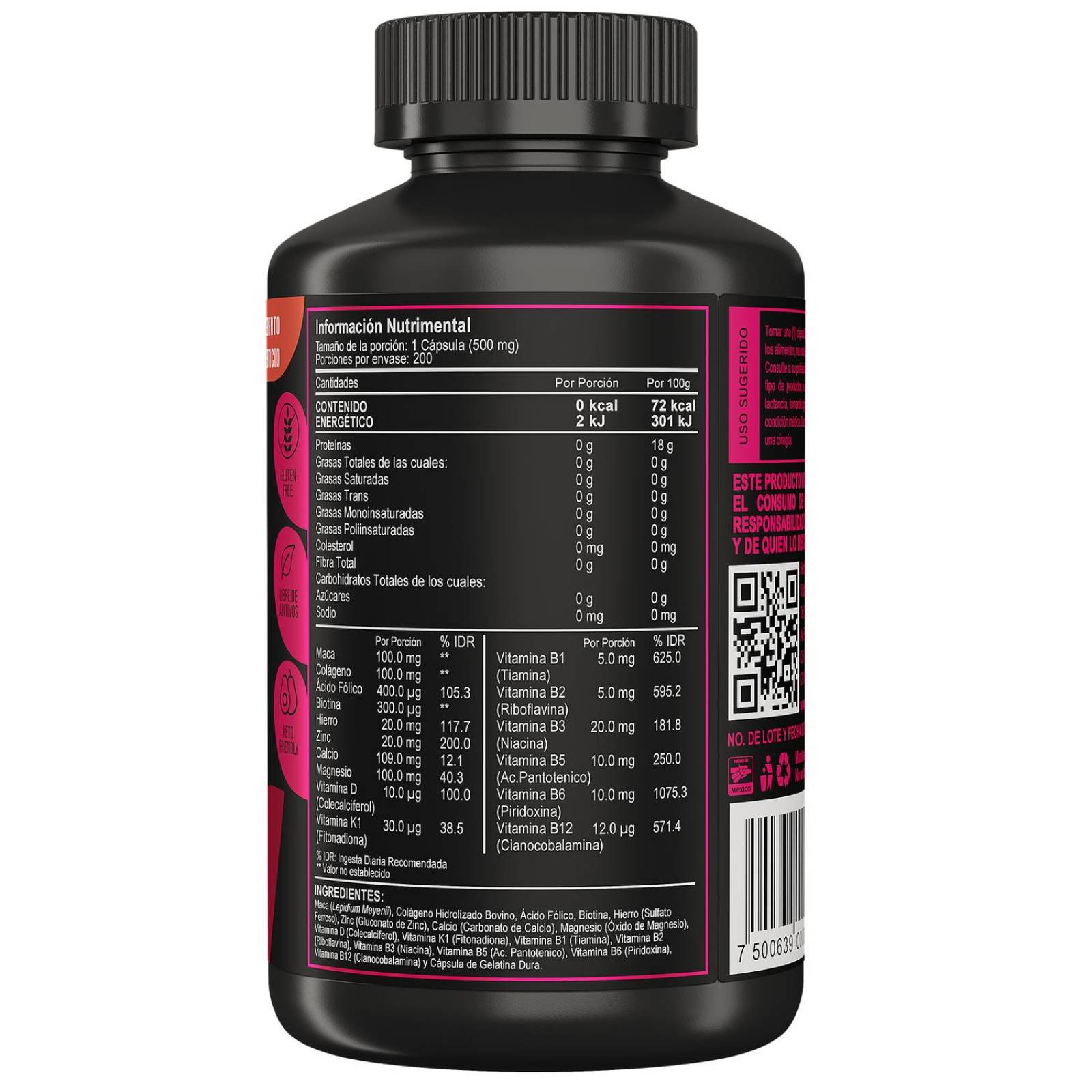 Multivitaminico Mujer Con Colageno 200 Caps | Vitalbotanics 