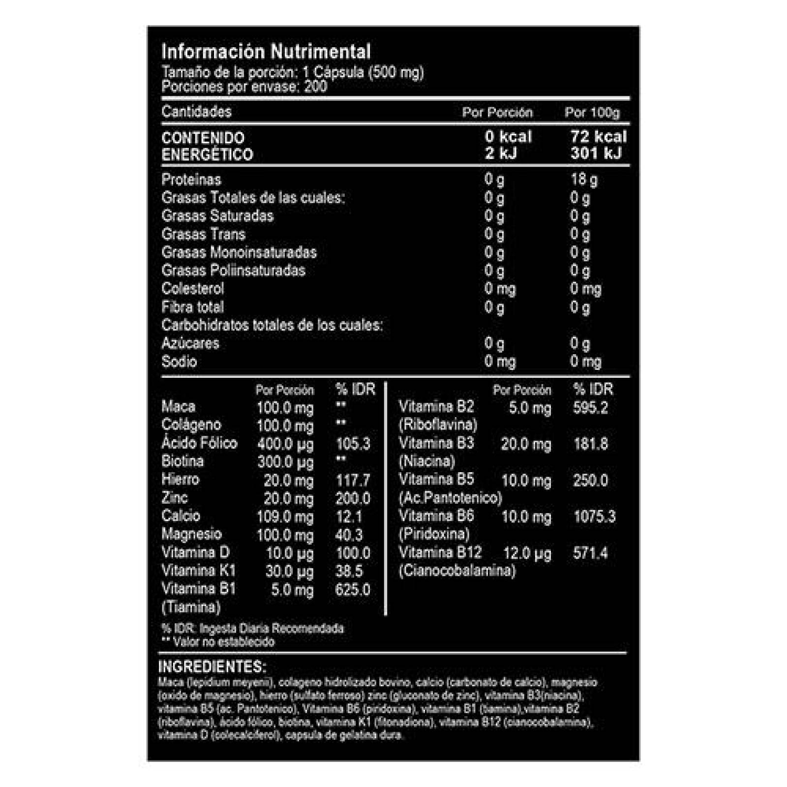Multivitaminico Mujer Con Colageno 200 Caps | Vitalbotanics 