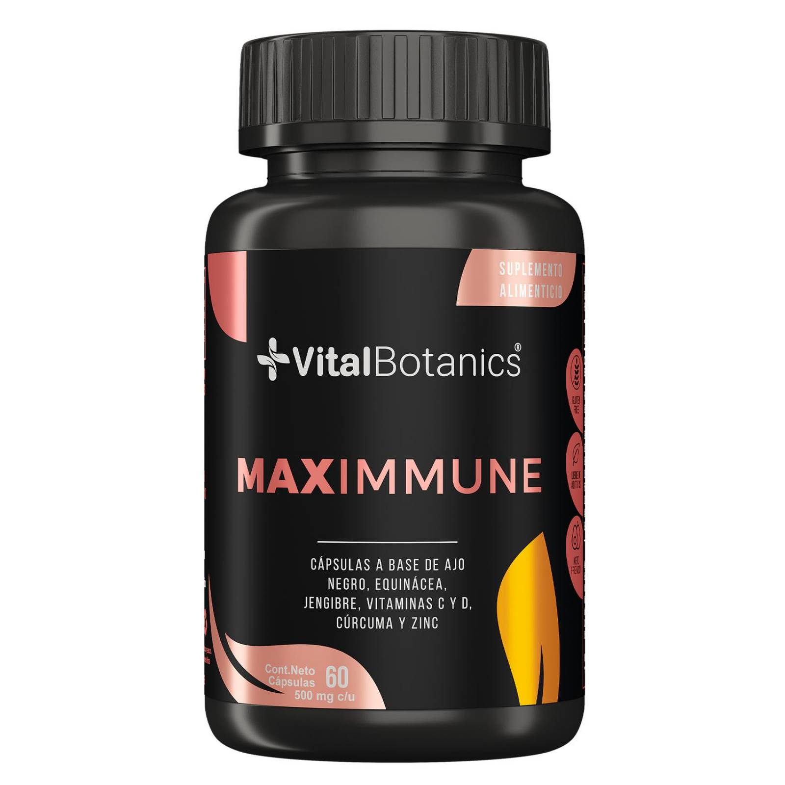 Multivitaminico Vitamina C, Vit D, Ajo, Jengibre 60 Caps