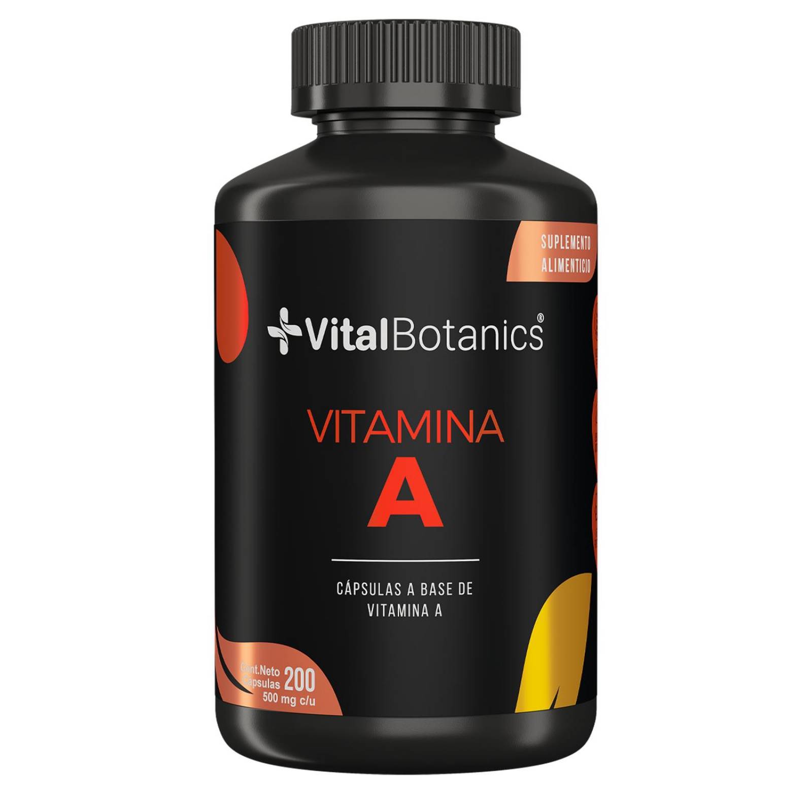 Vitamina A |200 capsulas | Suplemento alimenticio a base de Vitamina A | Multivitaminico. 