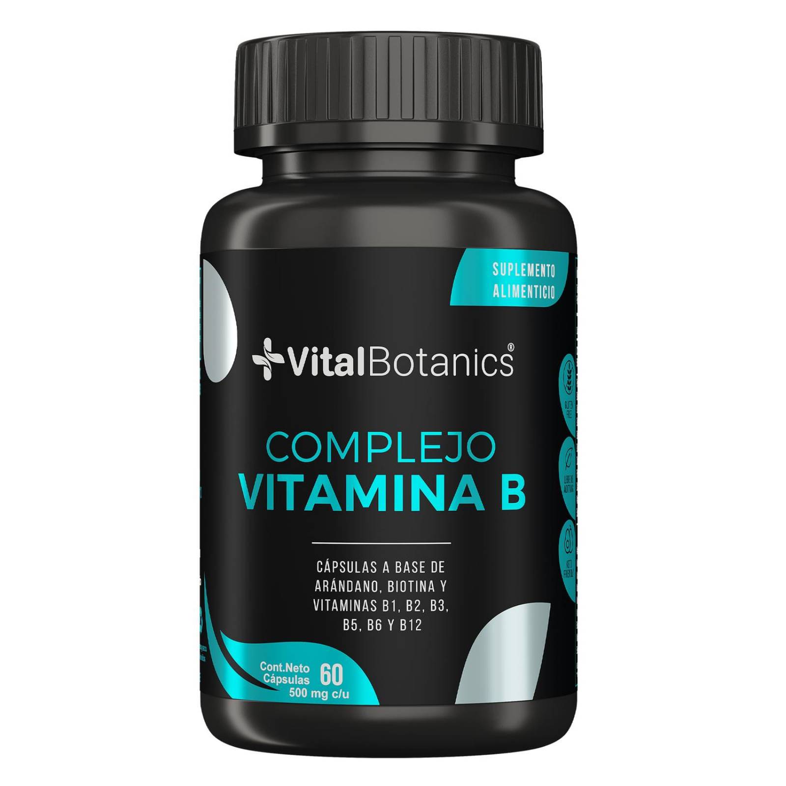 Vitaminas Complejo B + Biotina + Arandano 60 capsulas 