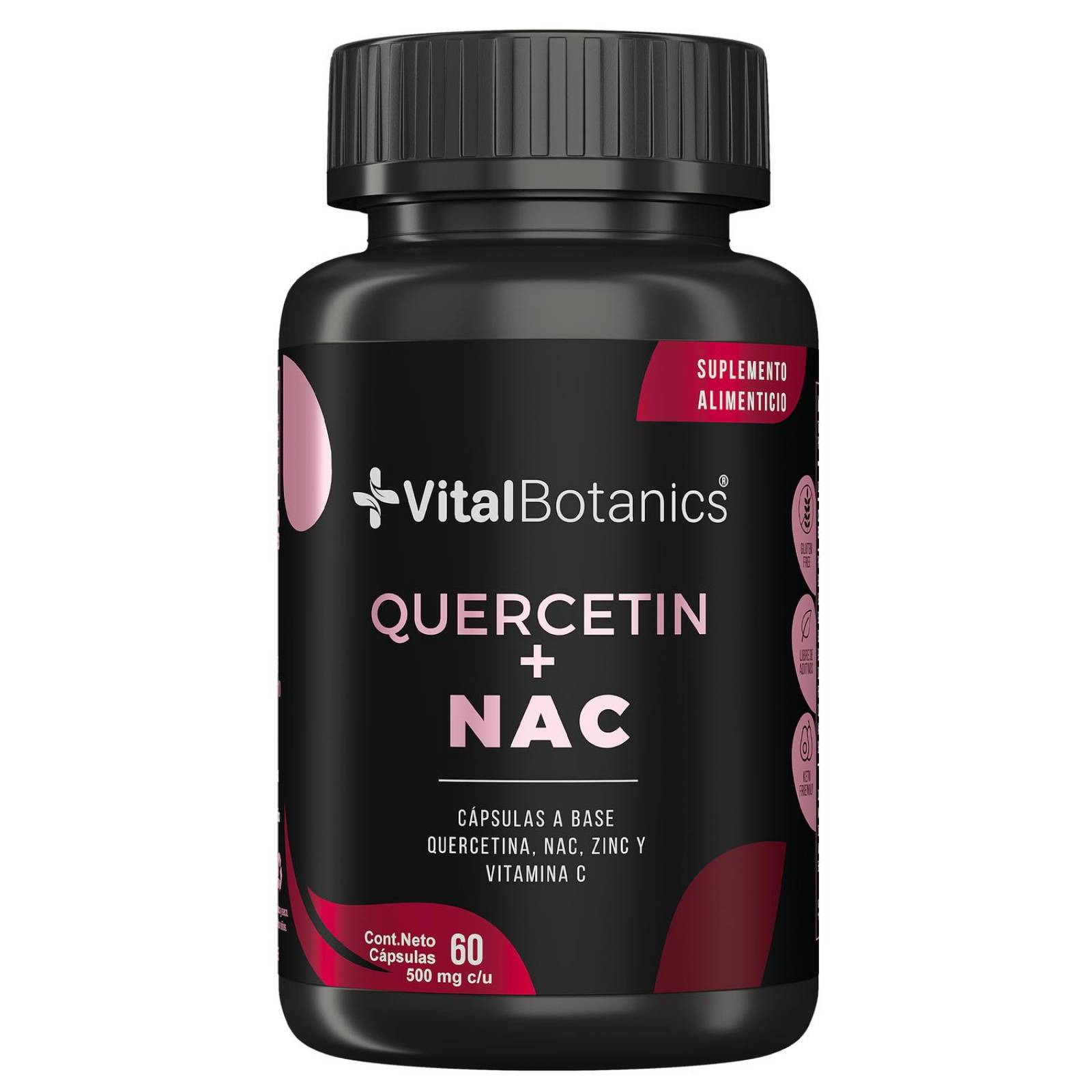 Quercetina + NAC 60 capsulas a base de Quercetina, NAC, Zinc y Vitamina C