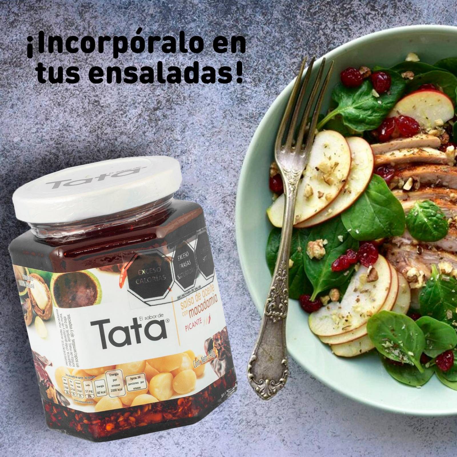 Salsa de Nuez de Macadamia y Chiles 240gr Tradicionales de Nueces de Macadamia en Frascos de picante aceite picante