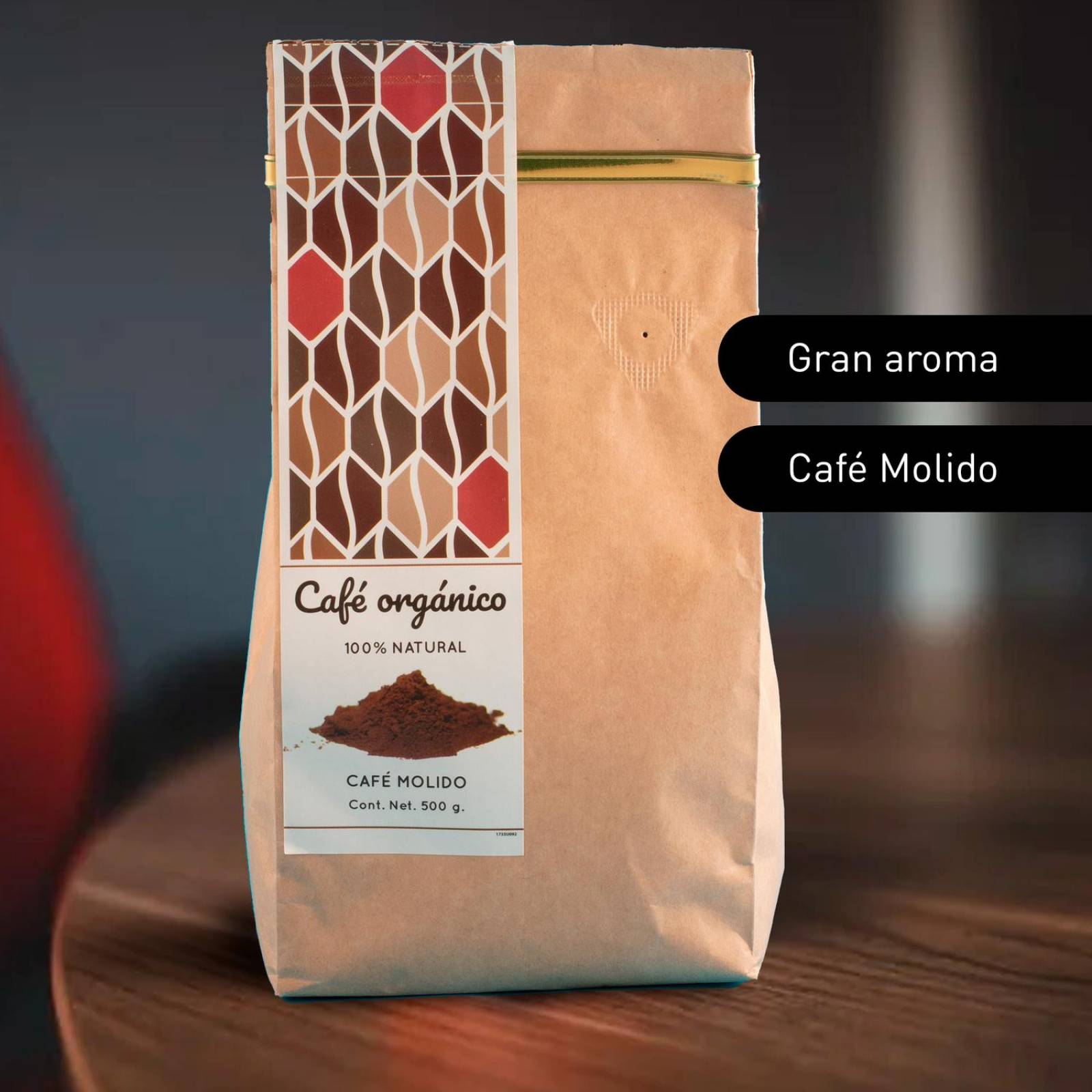 Cafe Orgánico Molido - Perfecto para Cafetera Pack x2 de 500 gr 