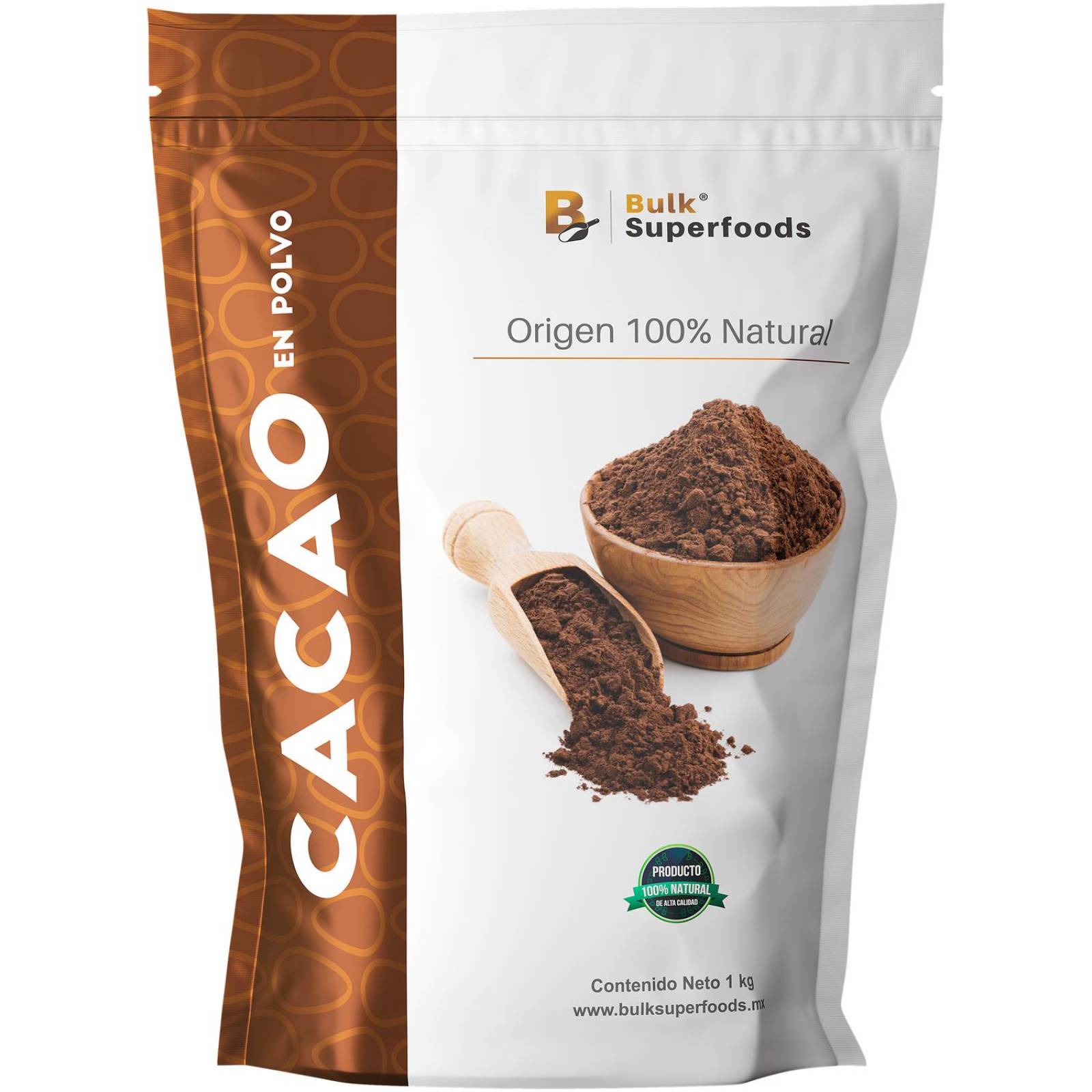 Cacao en Polvo | 1kg | Chocolate Keto en Polvo | Cocoa en Polvo sin Azúcar Añadida |100% Natural.