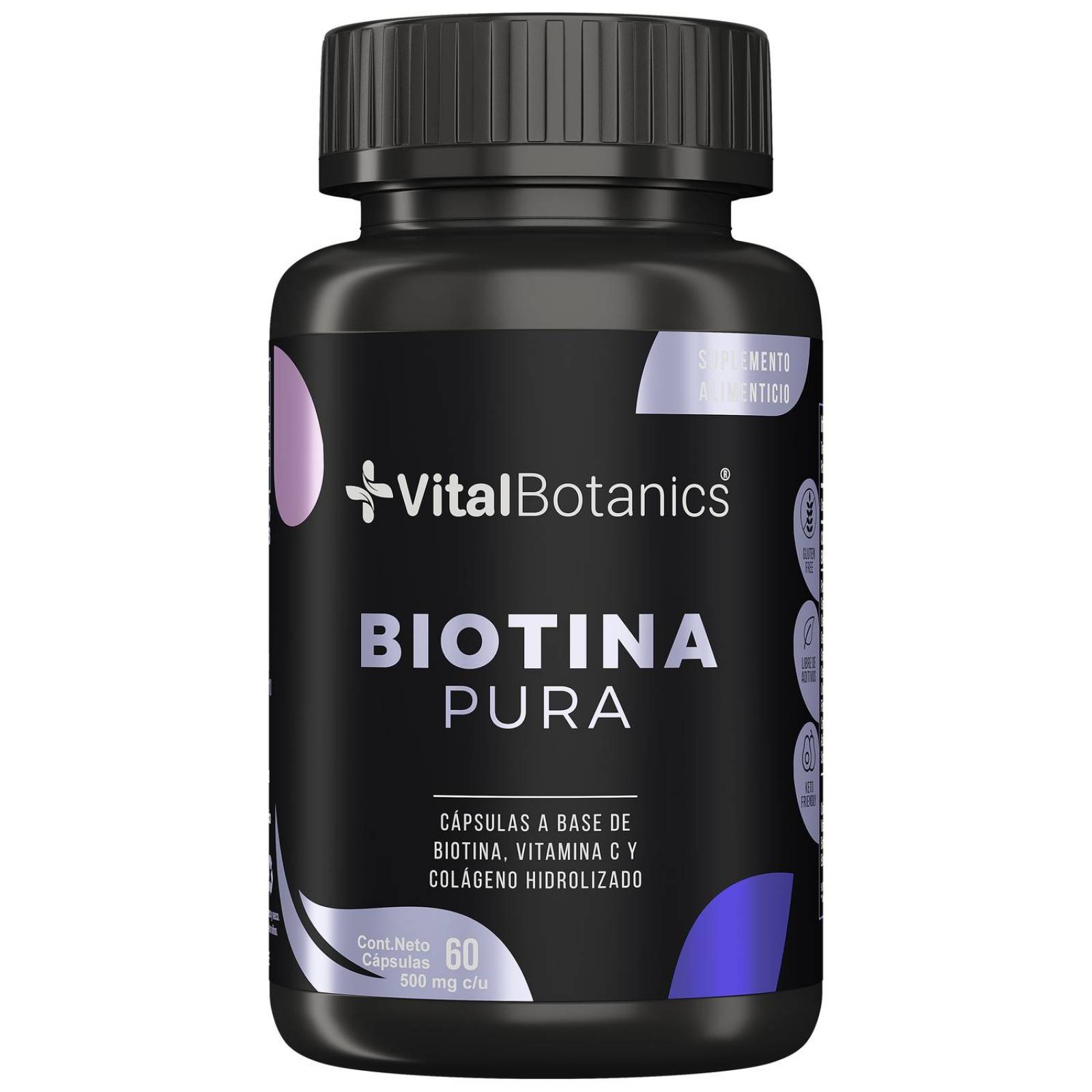 Biotina Pura + Colageno Hidrolizado con 60 capsulas 