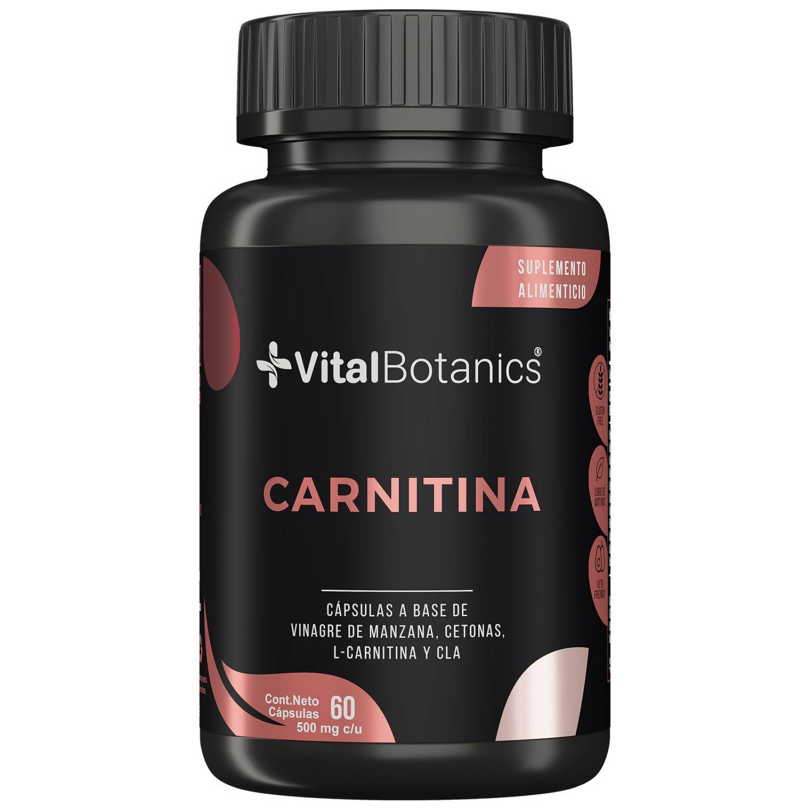 pastillas de vinagre de manzana con l carnitina CLA + L-Carnitina + Cetonas + Vinagre de Manzana con 60 Capsulas