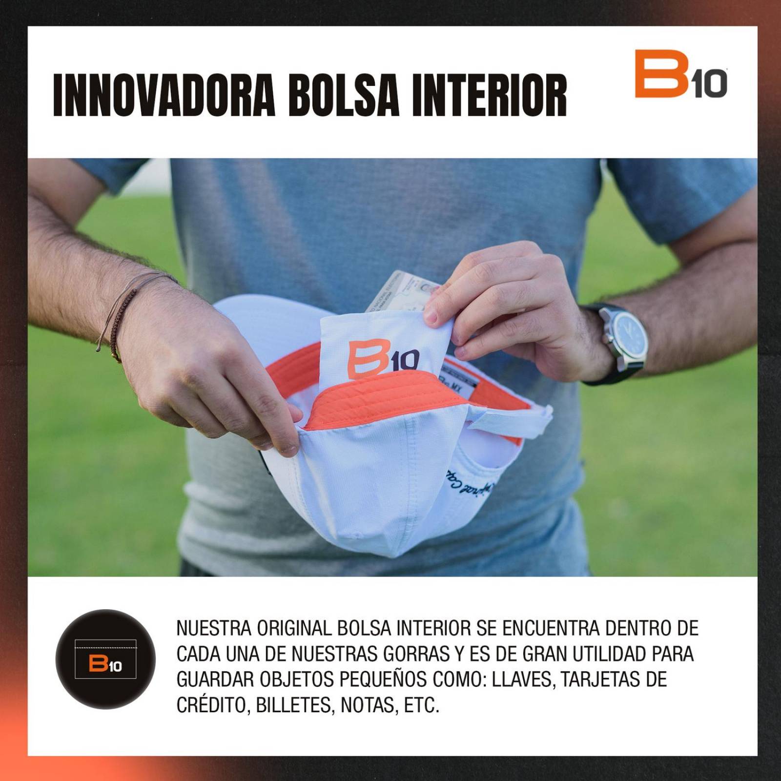 Gorras Unisex B10 Gorras Deportivas Con Bolsillo Secreto Ideales para Golf unitalla Blanco B10-B