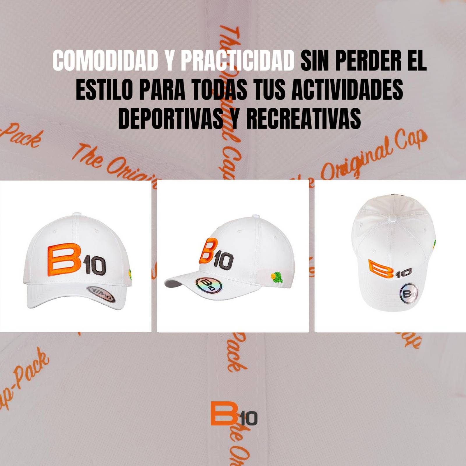 Gorras Unisex B10 Gorras Deportivas Con Bolsillo Secreto Ideales para Golf unitalla Blanco B10-B