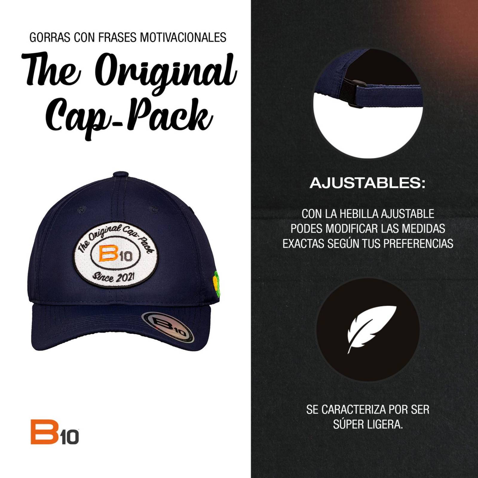 Gorras Unisex B10 Gorras Deportivas Con Bolsillo Secreto Ideales para Golf Azul unitalla Ovalado-A