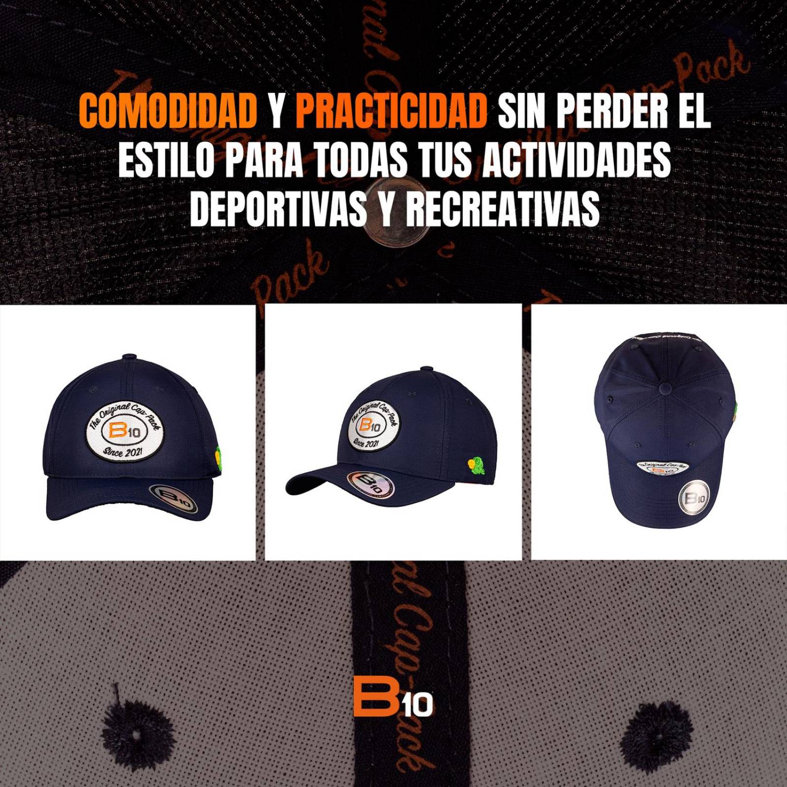 Gorras Unisex B10 Gorras Deportivas Con Bolsillo Secreto Ideales para Golf Azul unitalla Ovalado-A