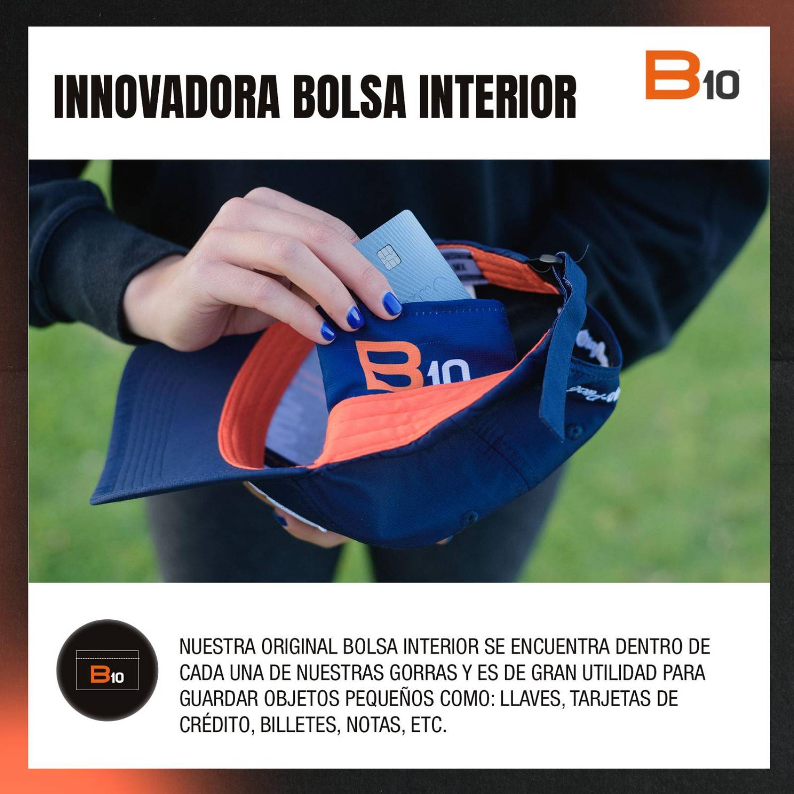 Gorras Unisex B10 Gorras Deportivas Con Bolsillo Secreto Ideales para Golf Azul unitalla B10-A