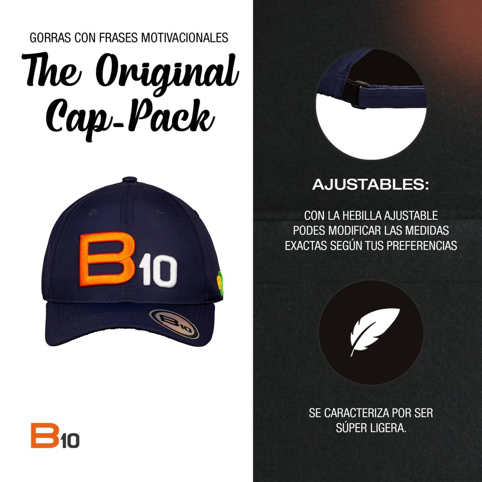 Gorras Unisex B10 Gorras Deportivas Con Bolsillo Secreto Ideales para Golf Azul unitalla B10-A