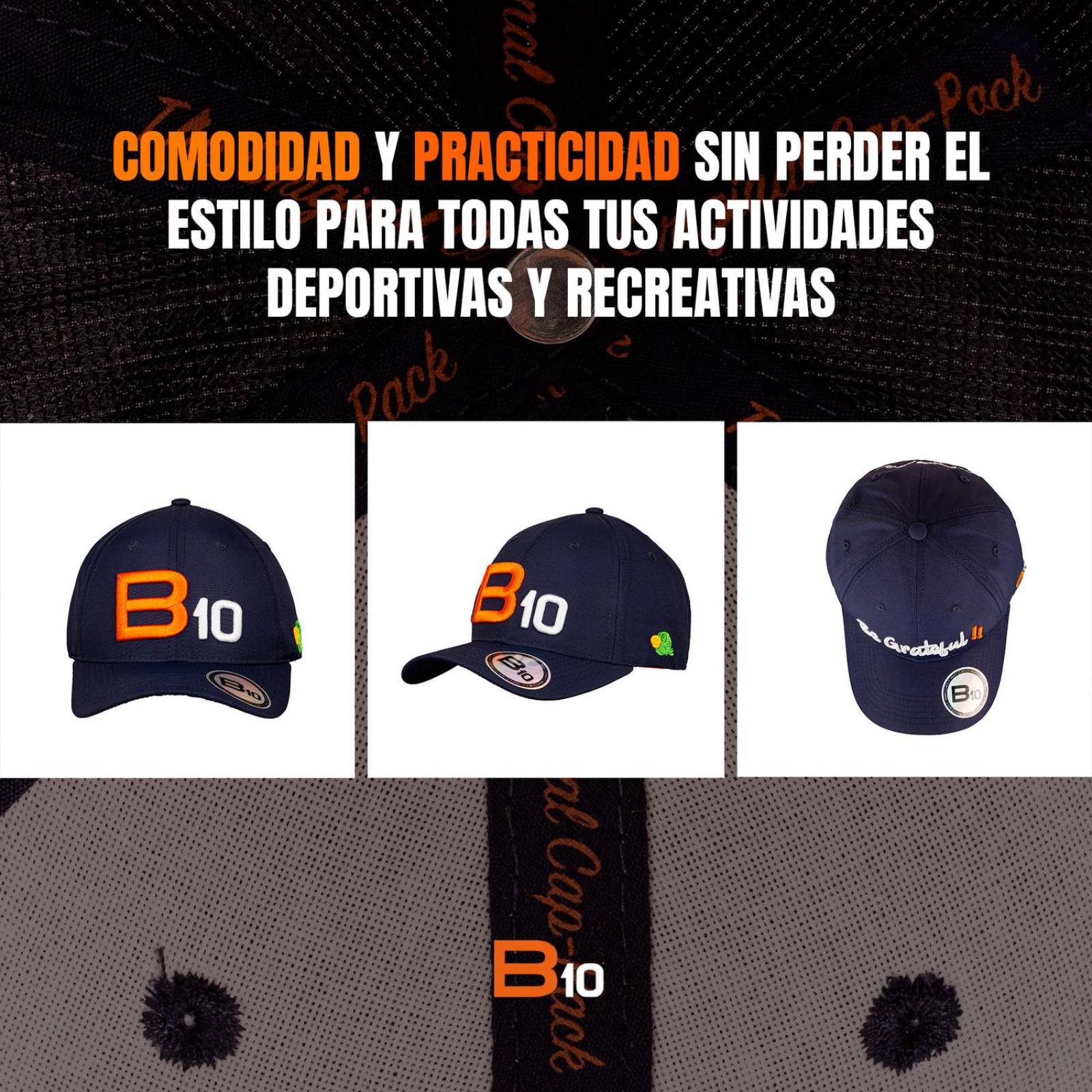 Gorras Unisex B10 Gorras Deportivas Con Bolsillo Secreto Ideales para Golf Azul unitalla B10-A