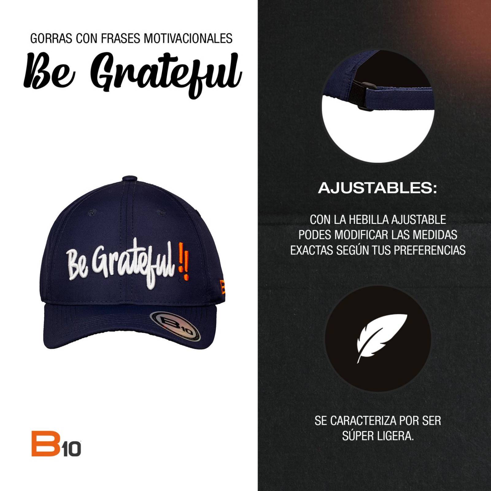 Gorras Unisex B10 Gorras Deportivas Con Bolsillo Secreto Ideales para Golf Grateful-A Azul unitalla