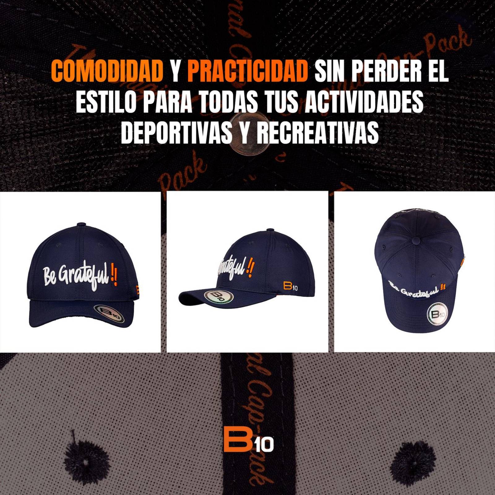 Gorras Unisex B10 Gorras Deportivas Con Bolsillo Secreto Ideales para Golf Grateful-A Azul unitalla