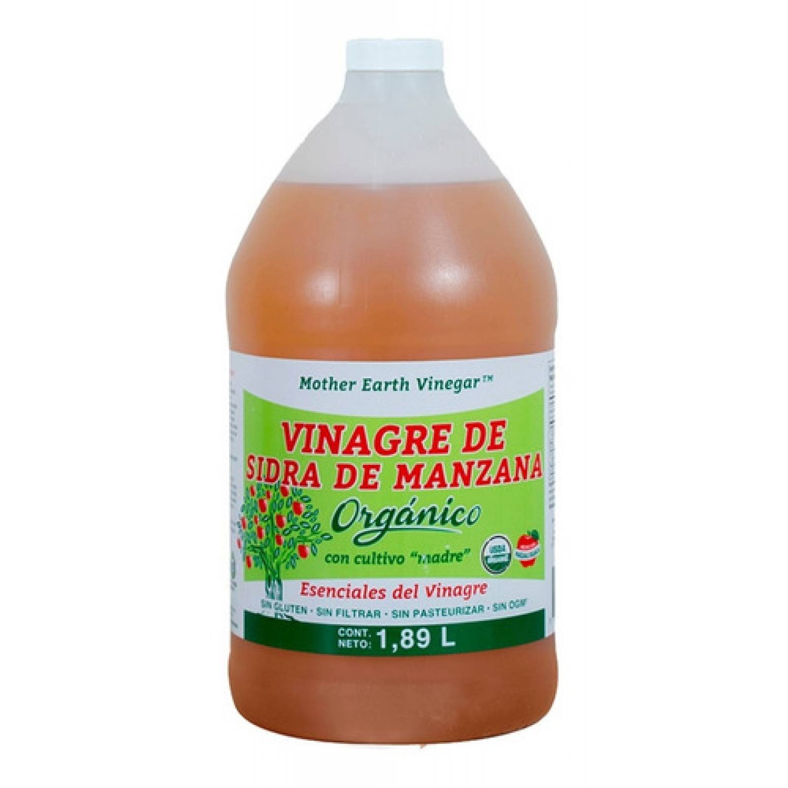Vinagre De Sidra De Manzana Orgánico Mother Earth 1.89lt