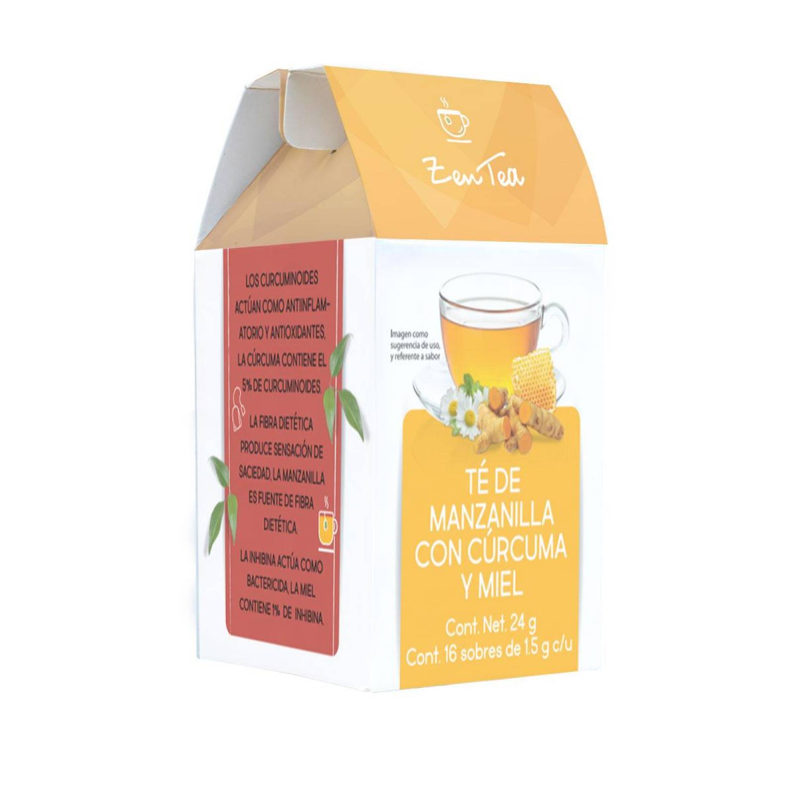 Te Organico Curcuma, Manzanilla y Miel Zen Tea 16 sobres 24 gr 